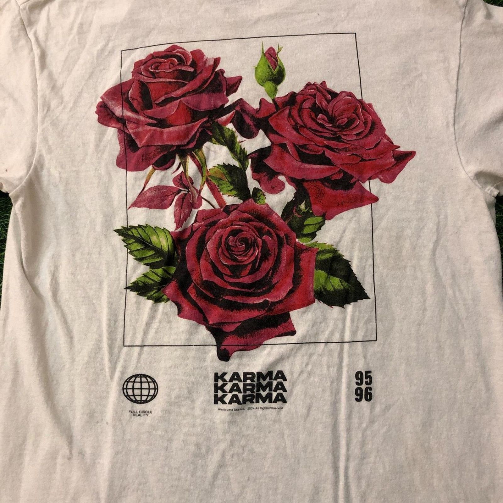 Other White Karma West Coast Studios Rose Graphic Tee Size US M / EU 48-50 / 2 - 3 Thumbnail