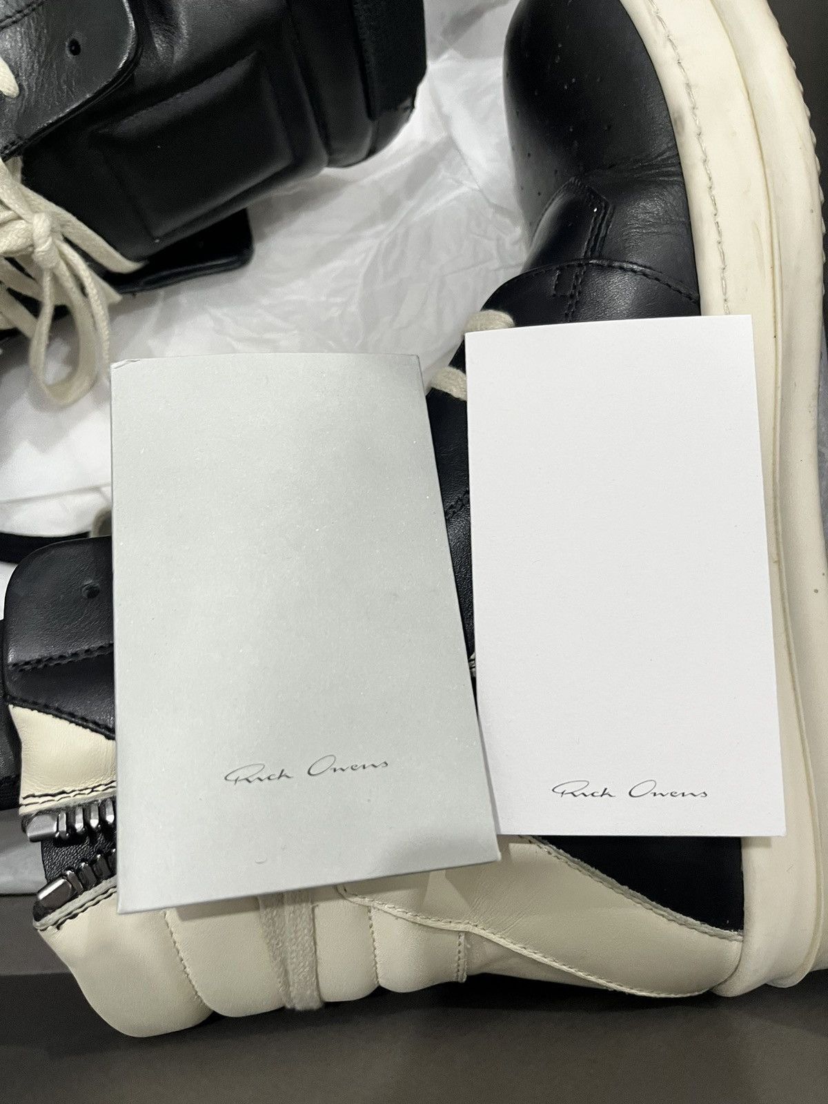Rick Owens Black Milk Geobasket Size US 8 / EU 41 - 2 Thumbnail