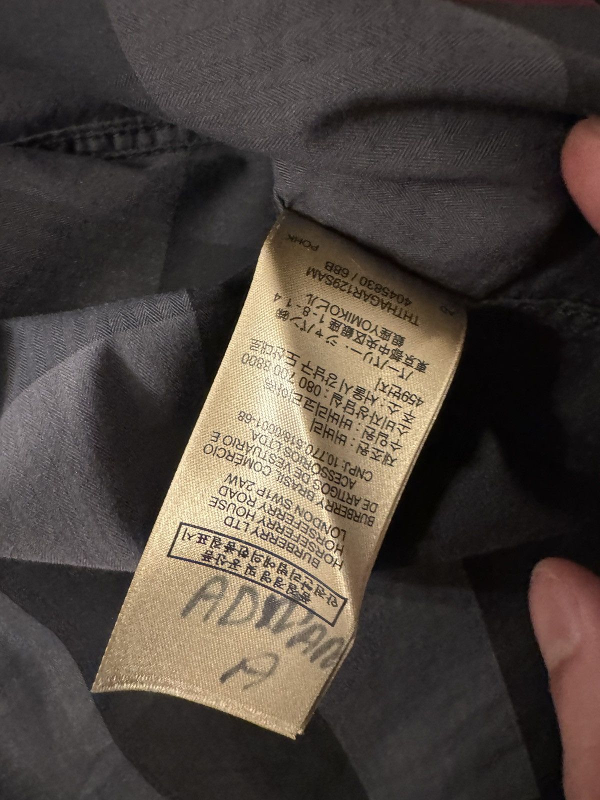 Burberry Burberry Brit Charcoal Grey Giant Check Cotton Button Down Size US XS / EU 42 / 0 - 6 Thumbnail