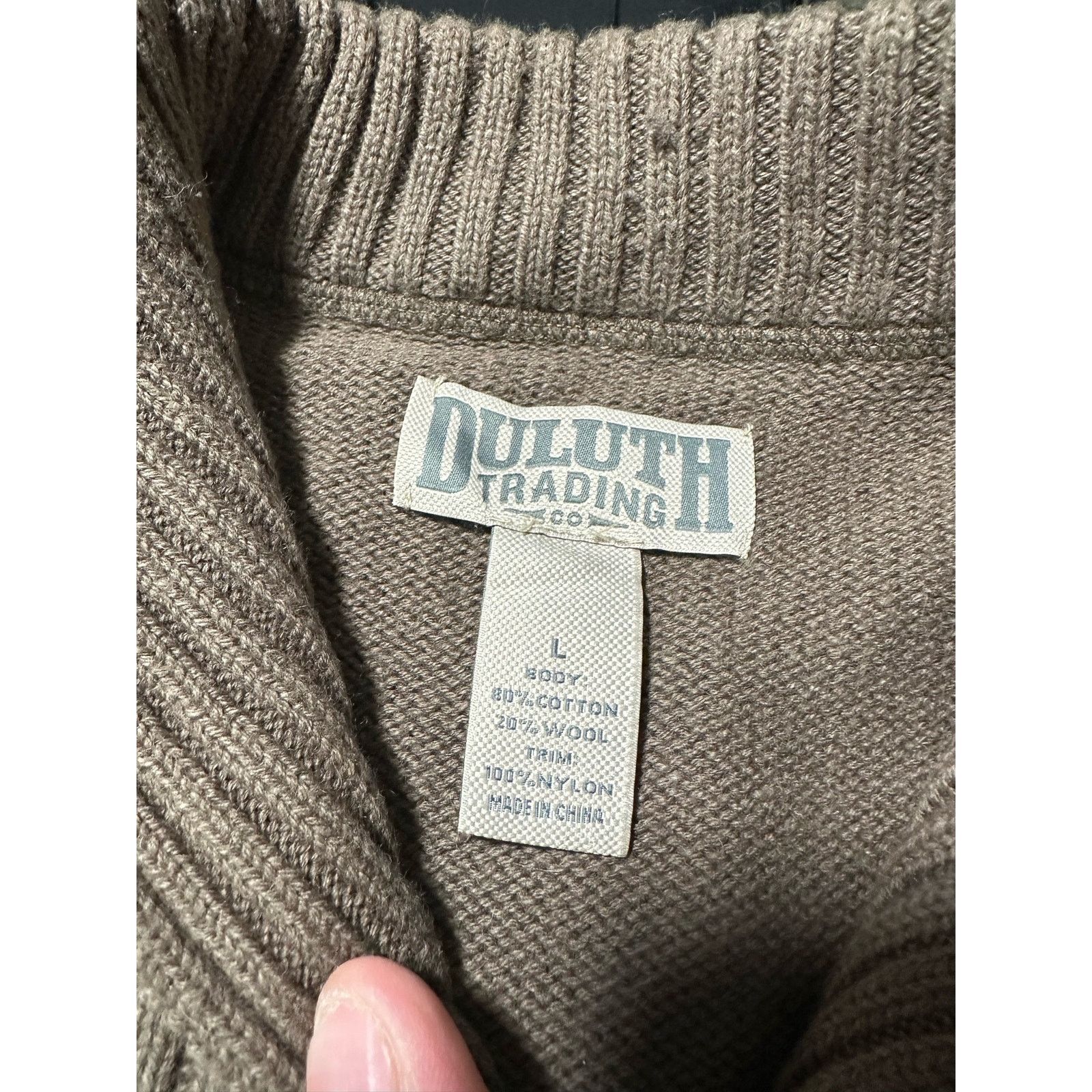 Duluth Trading Company Duluth Trading Mock Neck 1/4 Zip Sweater Knit Wool Blend Lrg Size US L / EU 52-54 / 3 - 3 Thumbnail
