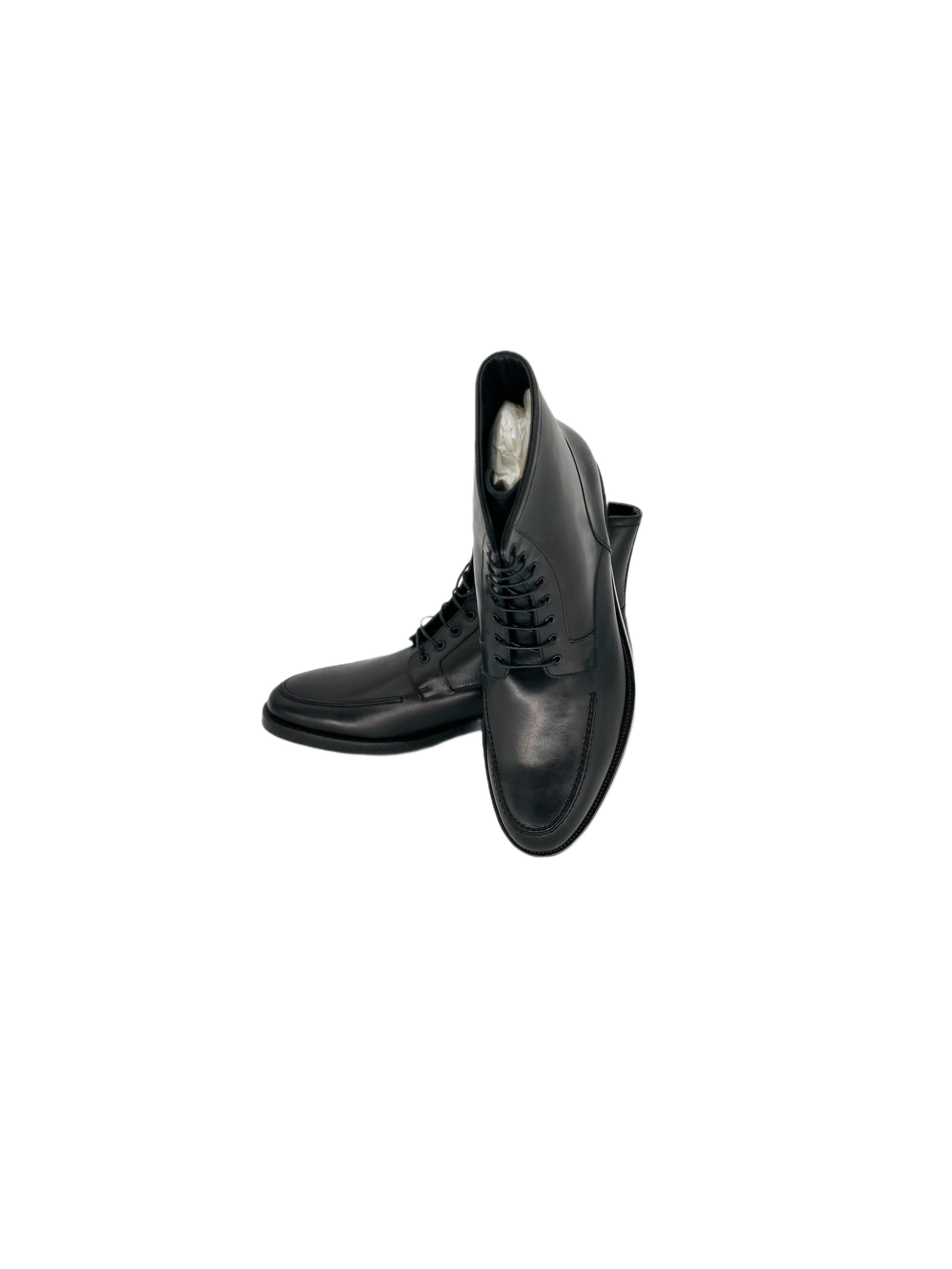 Mr. Hare Black Baldwin Leather Lace Derby Boots Shoes Size US 12 / EU 45 - 4 Thumbnail