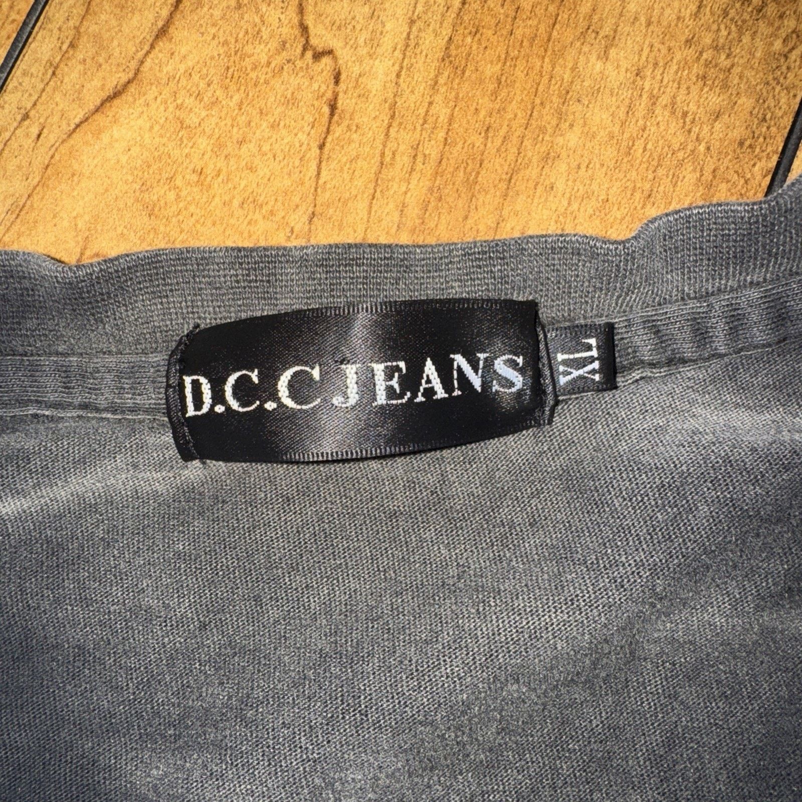 Band Tees × Vintage D.C.C. Jeans Y2K Gothic Tribal V-Neck T-Shirt Black XL 21x26 Size US XL / EU 56 / 4 - 4 Thumbnail