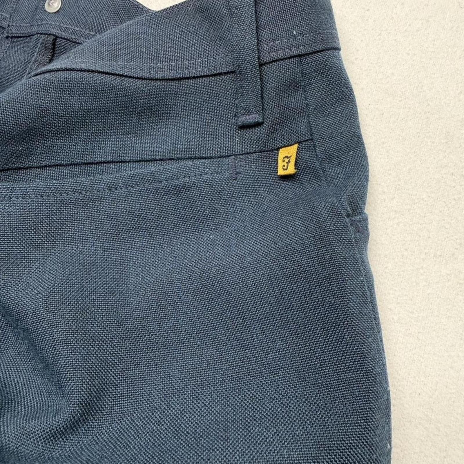 Other Vintage late 70s Farah navy blue pleated trousers talon zip Size US 32 / EU 48 - 7 Thumbnail
