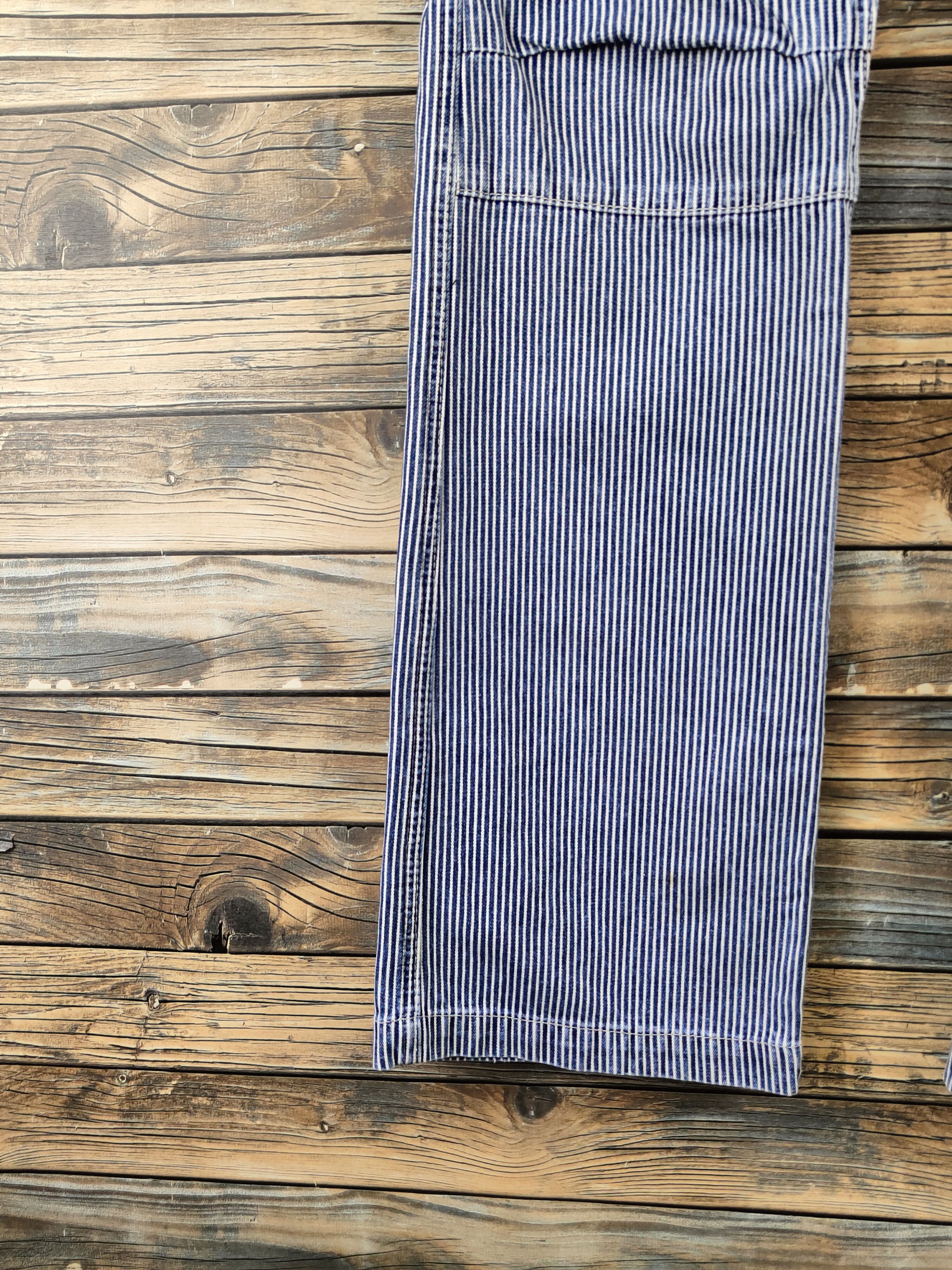 Japanese Brand DL Varosh Blue White Multipocket Cargo Pants #S2904 Size US 33 - 4 Thumbnail