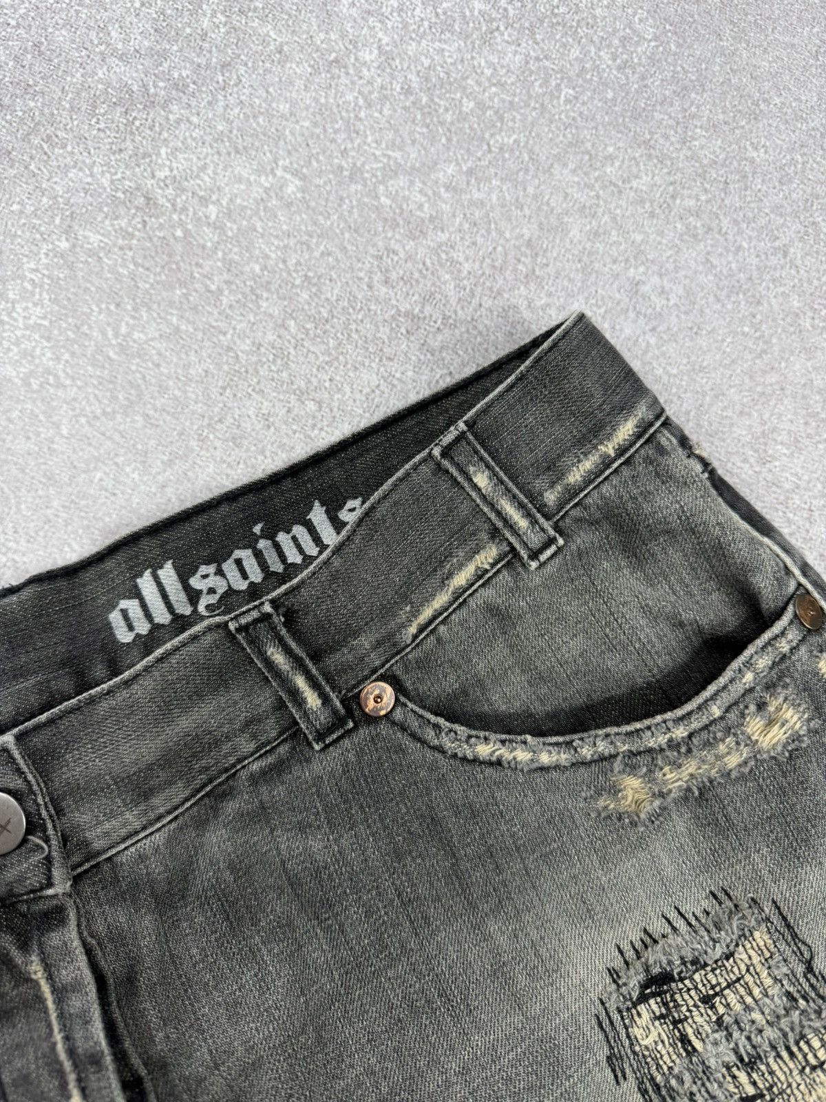 Allsaints Allsaints Distressed Denim Mini Skirts Size M Size 26" / US 2 / IT 38 - 6 Thumbnail