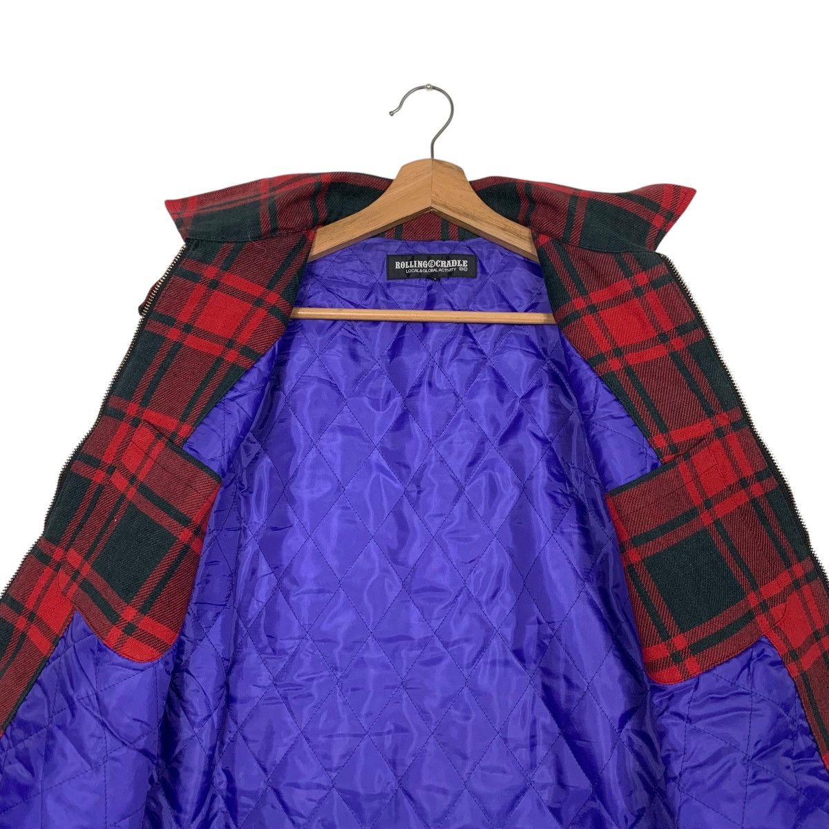 Japanese Brand ROLLING CRADLE Buffalo Check Pattern Work Jacket #2714-C122 Size US M / EU 48-50 / 2 - 14 Thumbnail