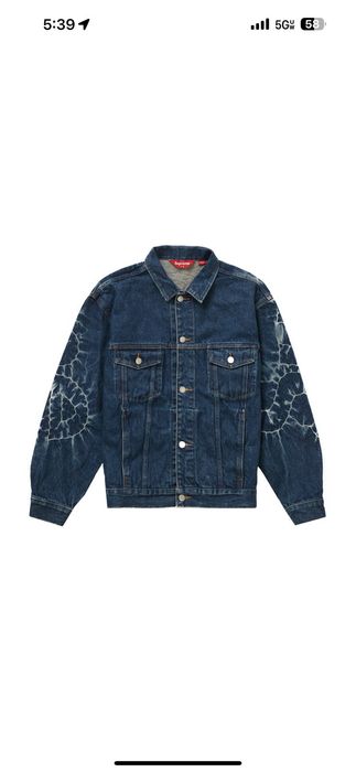 Supreme Supreme Shibori denim trucker jacket | Grailed