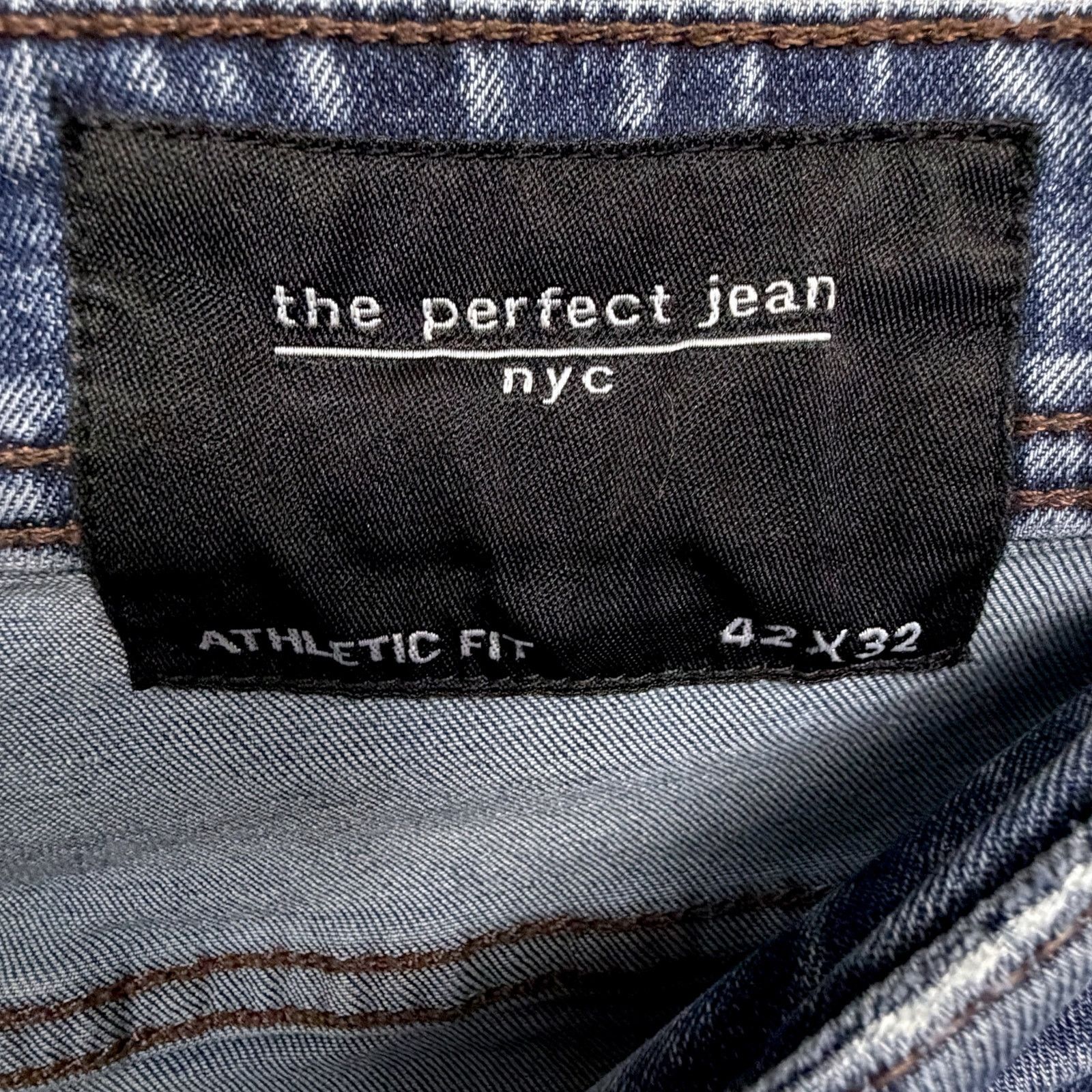 Other The Perfect Jean NYC Men's 42x32 Athletic Fit Blue Jeans Size US 42 / EU 58 - 4 Thumbnail