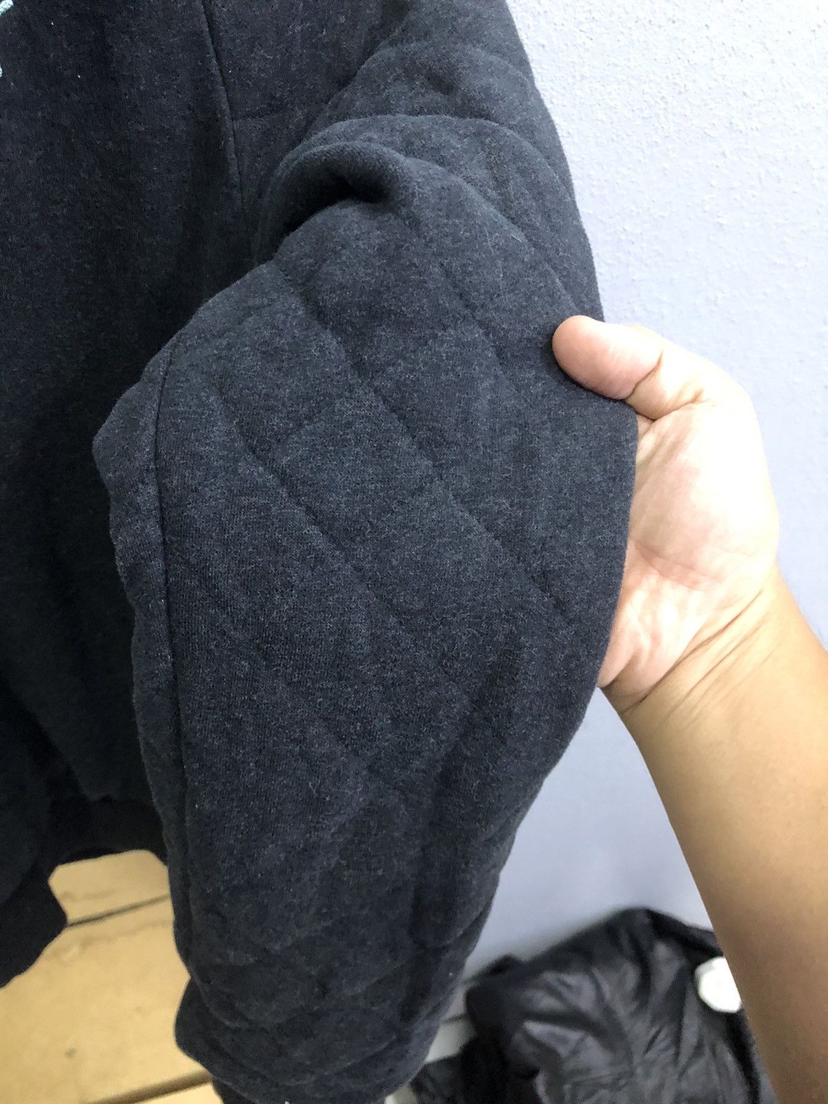 Puma Puma Women’s Sherpa Lined Black Charcoal Quilted Hoodie Size L / US 10 / IT 46 - 6 Thumbnail
