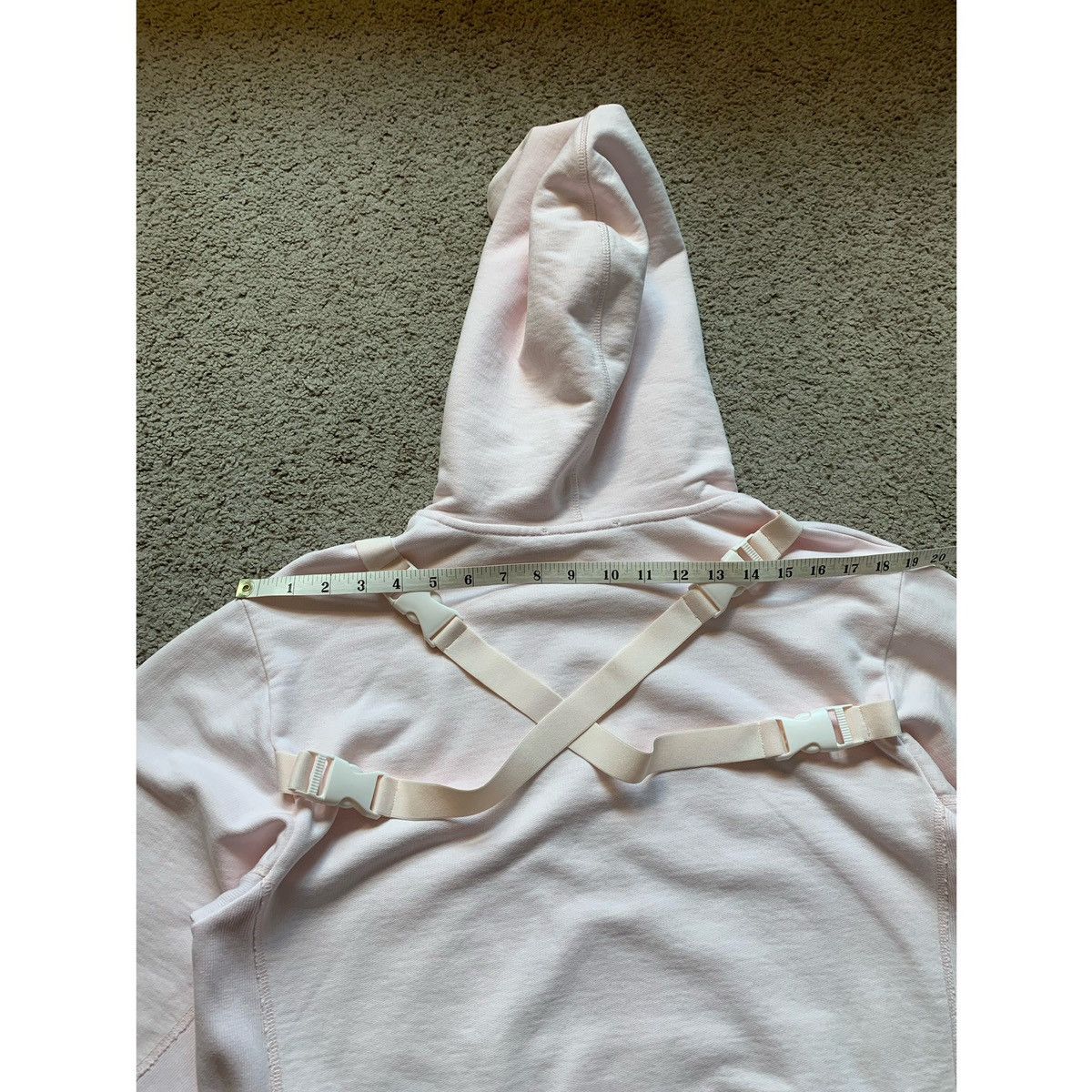 Helmut Lang HELMUT LANG RARE LIGHT PINK BONDAGE HOODIE Size US M / EU 48-50 / 2 - 17 Thumbnail