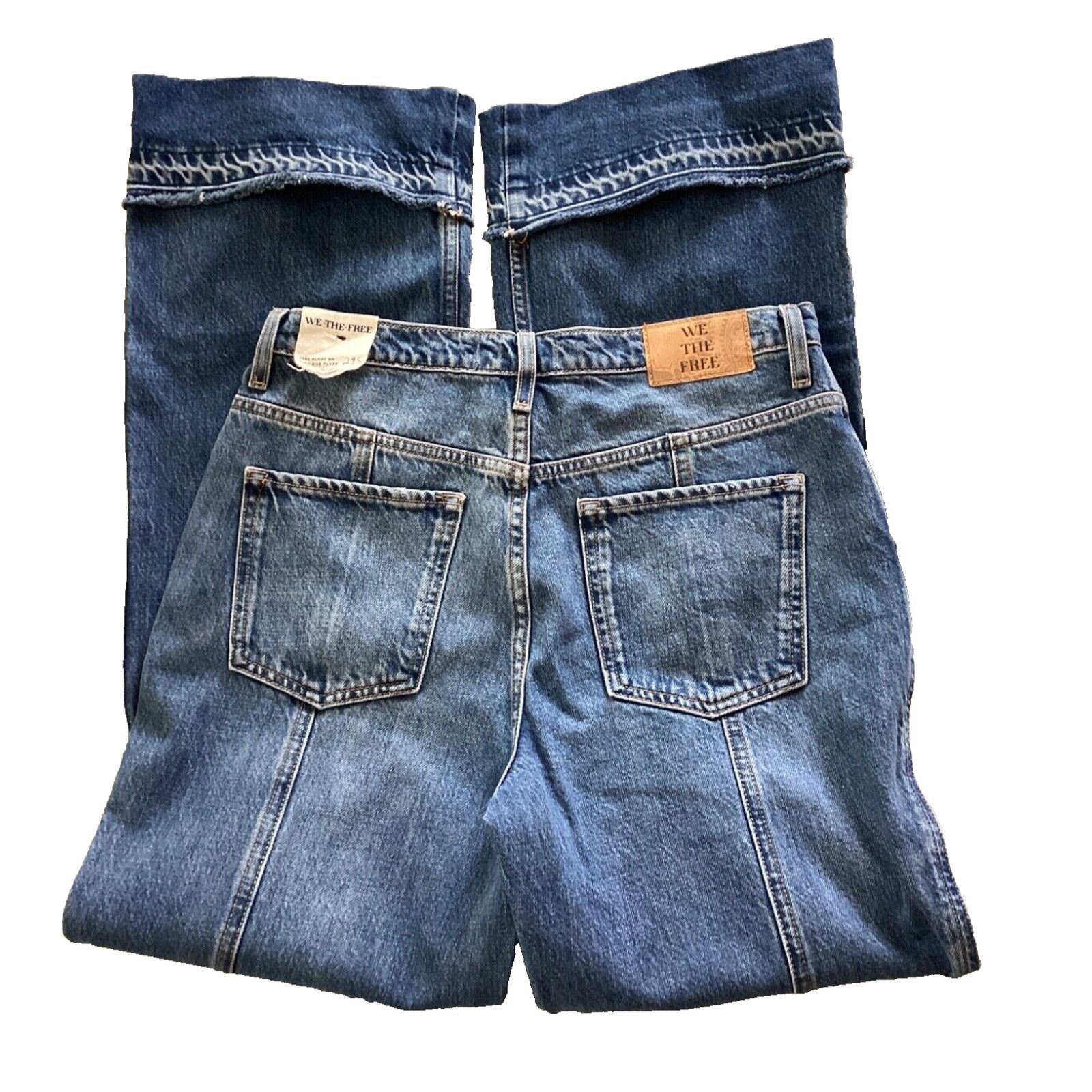 Free People FREE PEOPLE JUST FLOAT ON 295 HIGH RISE CUFFED FLARE JEANS Size 30" / US 8 / IT 44 - 5 Thumbnail
