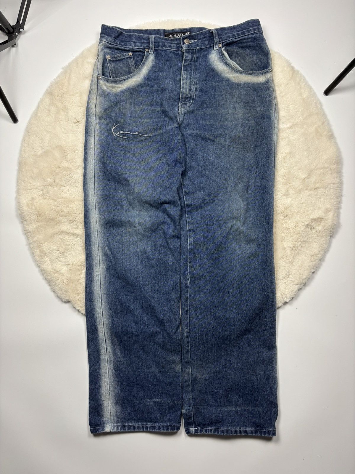 Karl Kani × Vintage Karl Kani Vintage Baggy Jeans With Acid Wash Rare Y2K Style Size US 34 / EU 50 - 12 Thumbnail