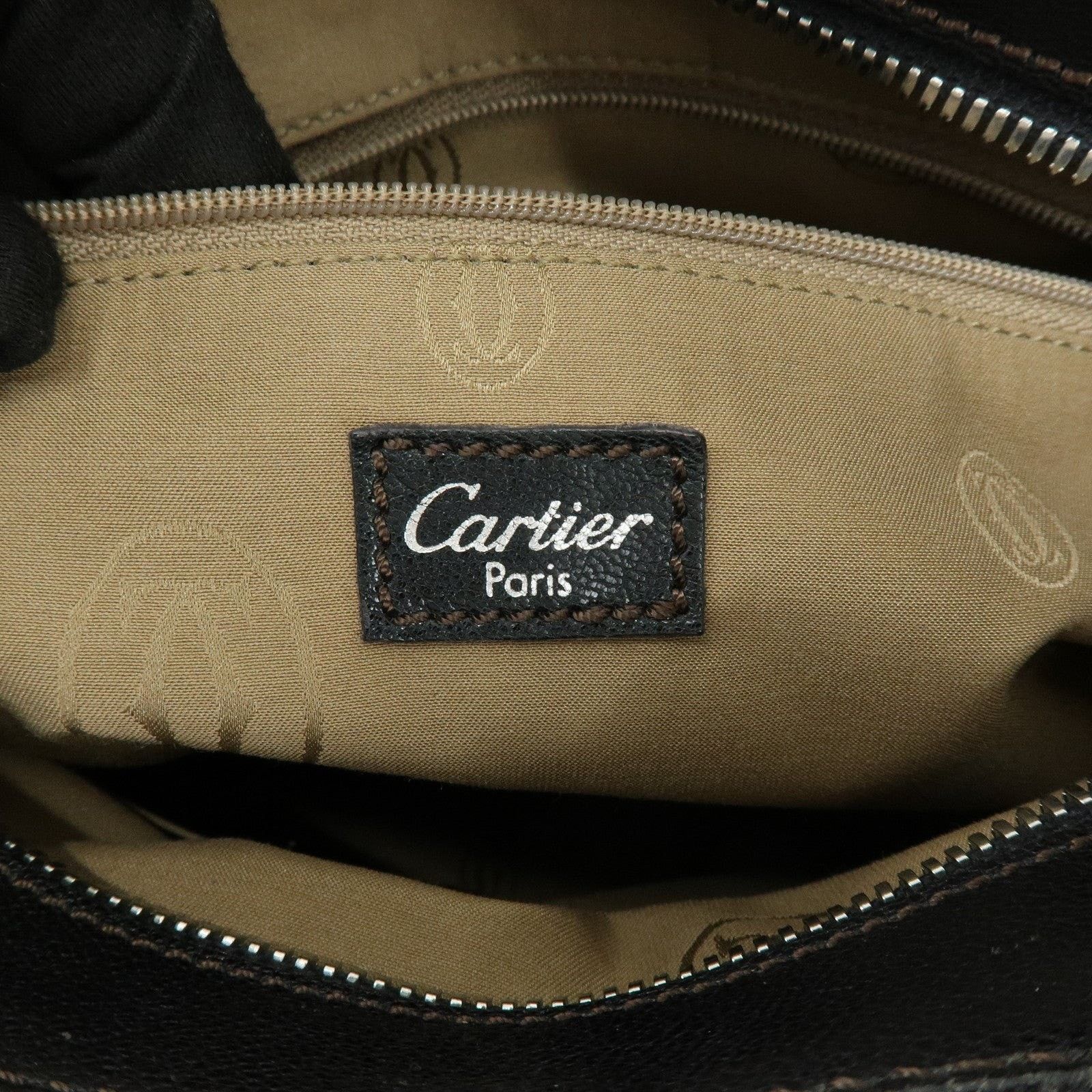 Cartier Cartier Marcello de Cartier Leather Tote Black Size ONE SIZE - 8 Thumbnail