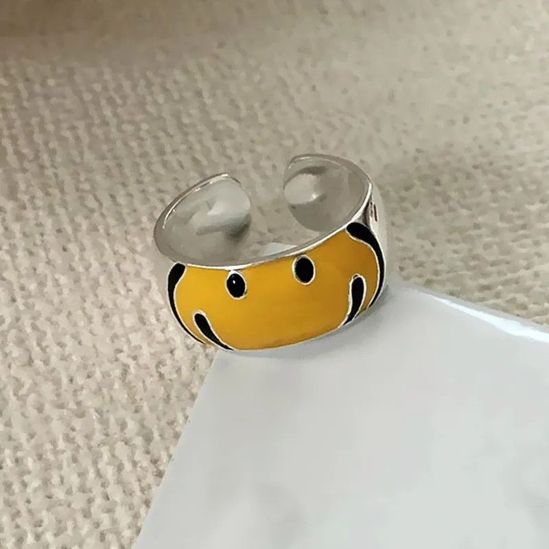 Designer × Jewelry Smile Face Ring Size ONE SIZE - 5 Thumbnail