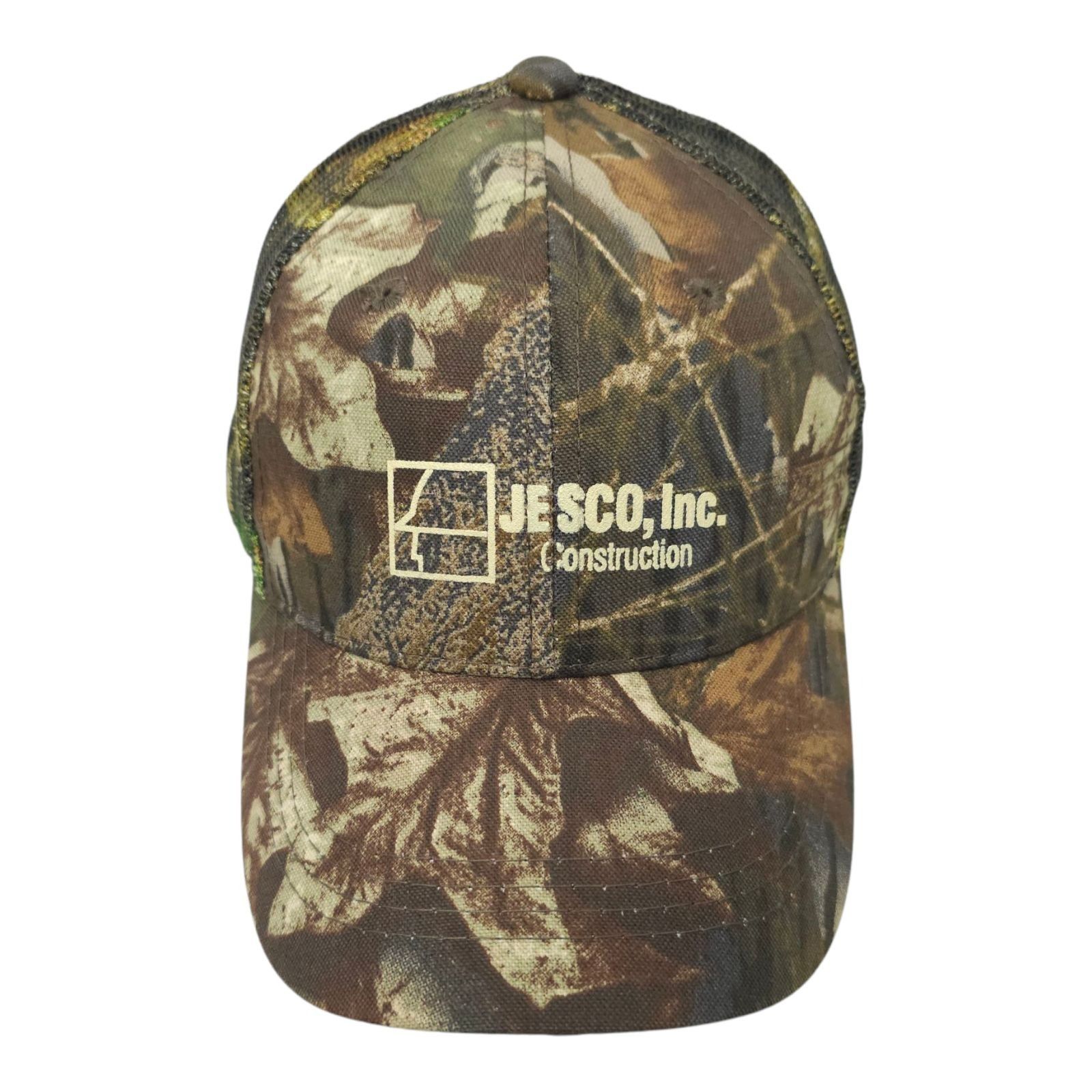 Other JESCO Construction Camo Mesh Strapback Cap Logo Trucker Hat Size ONE SIZE - 7 Thumbnail