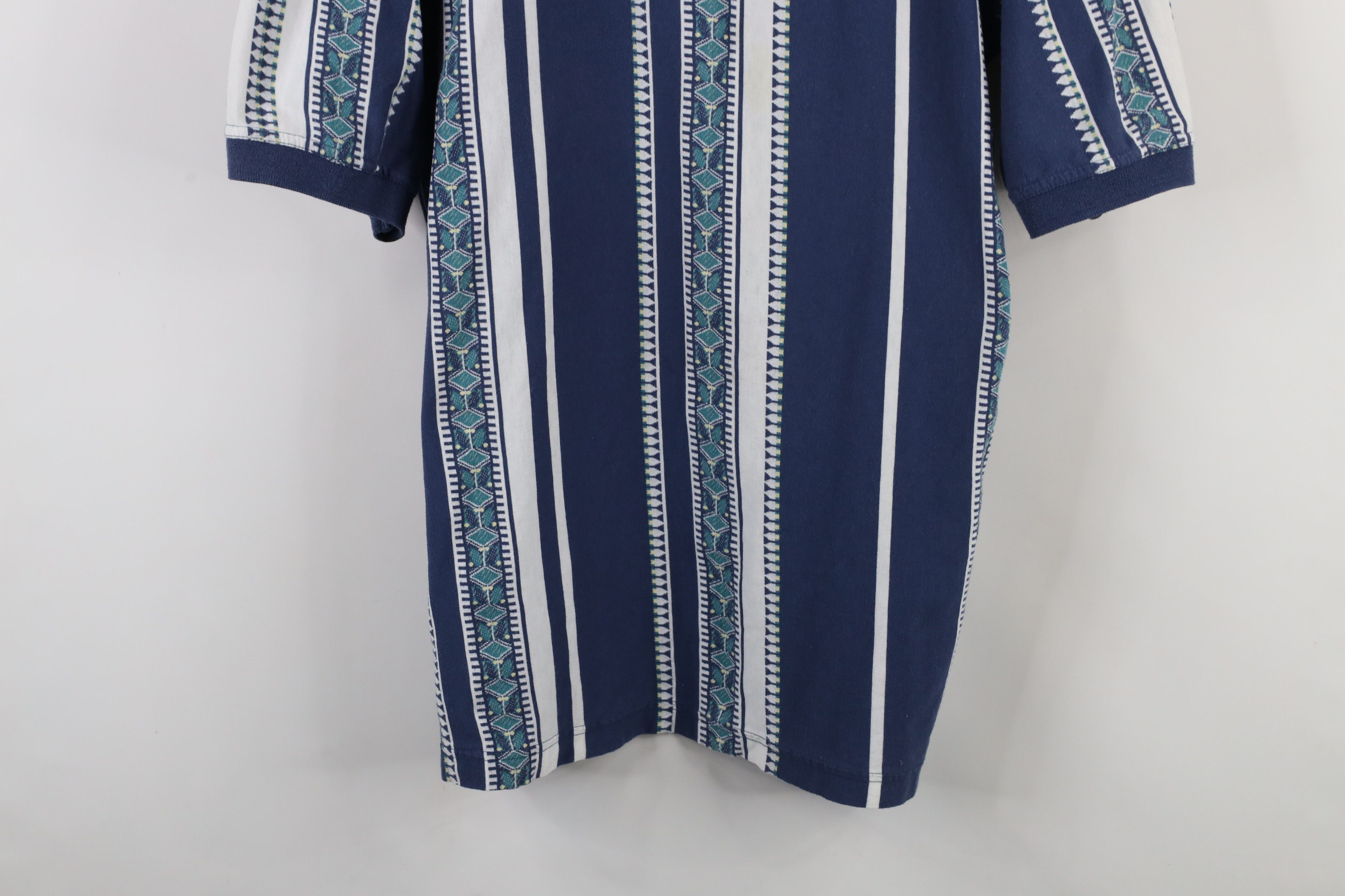 Vintage Vintage 90s Streetwear Fair Isle Striped Collared Polo Shirt Size US XL / EU 56 / 4 - 3 Thumbnail