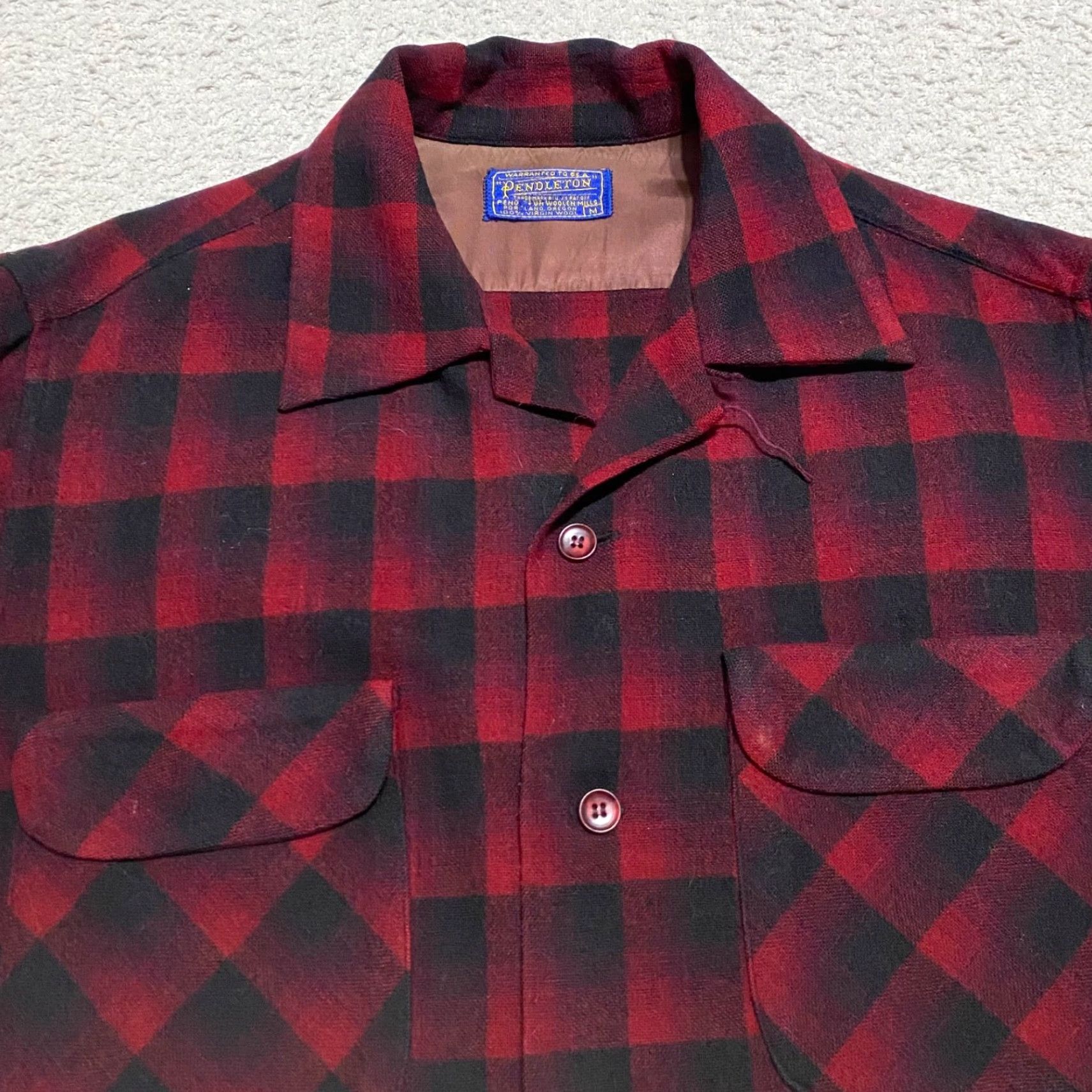 Pendleton Pendleton Board Shirt Mens M Red Plaid Wool Button-Up Shirt with Pockets Size US M / EU 48-50 / 2 - 6 Thumbnail