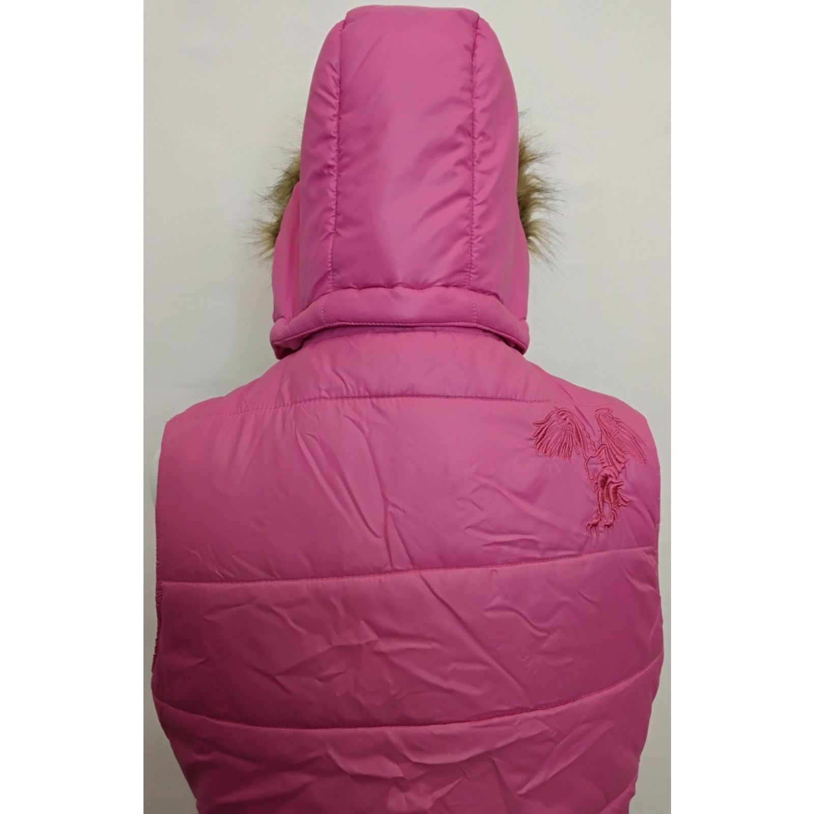 Burton Burton Puffy Vest Women's M Pink Faux Fur Ruff Embroidered Size M / US 6-8 / IT 42-44 - 6 Thumbnail
