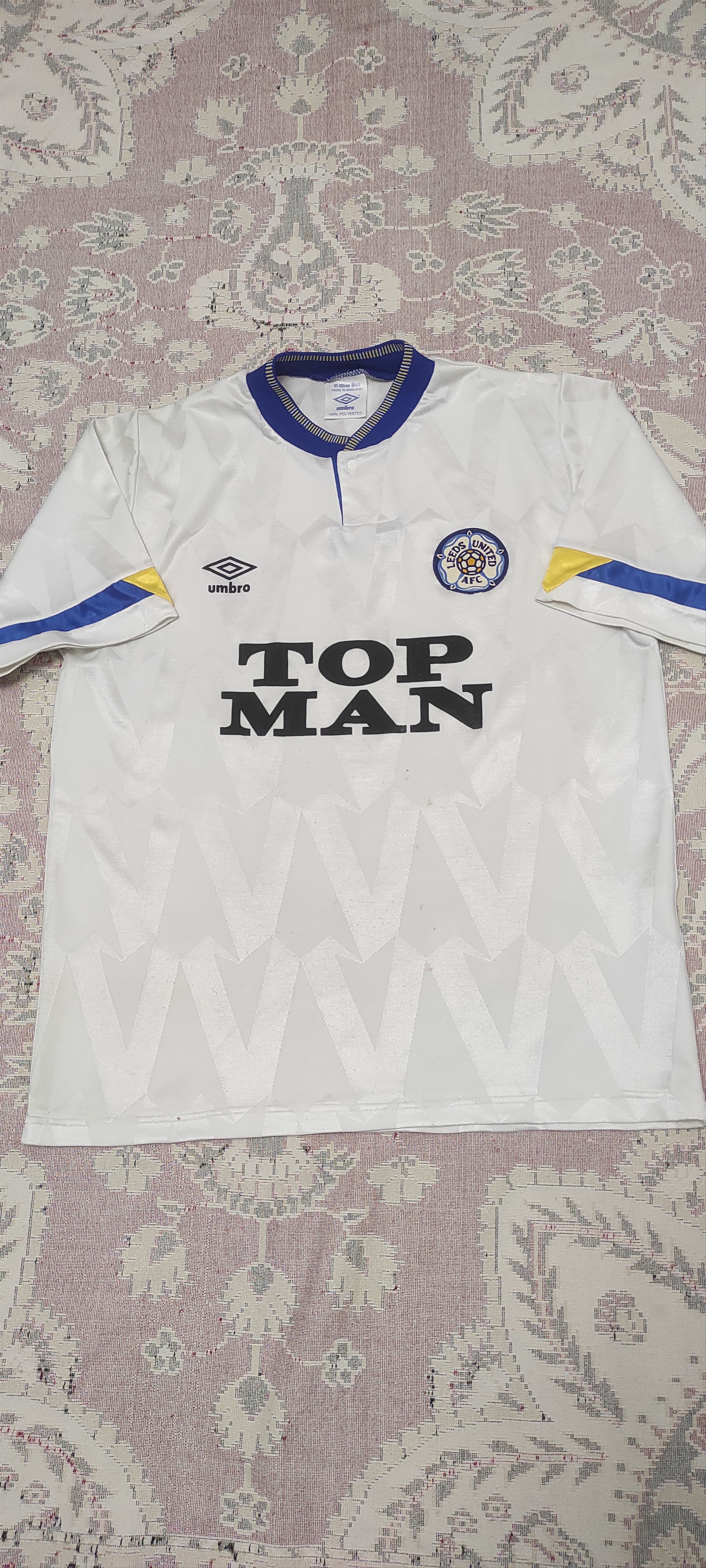 The Peacocks Leeds United Home football shirt 1990 1991