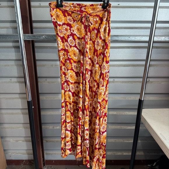 Free People Free People Floral Maxi Skirt in Red and Yellow Sz S Size 24" / US 00 / IT 34 - 1 Thumbnail