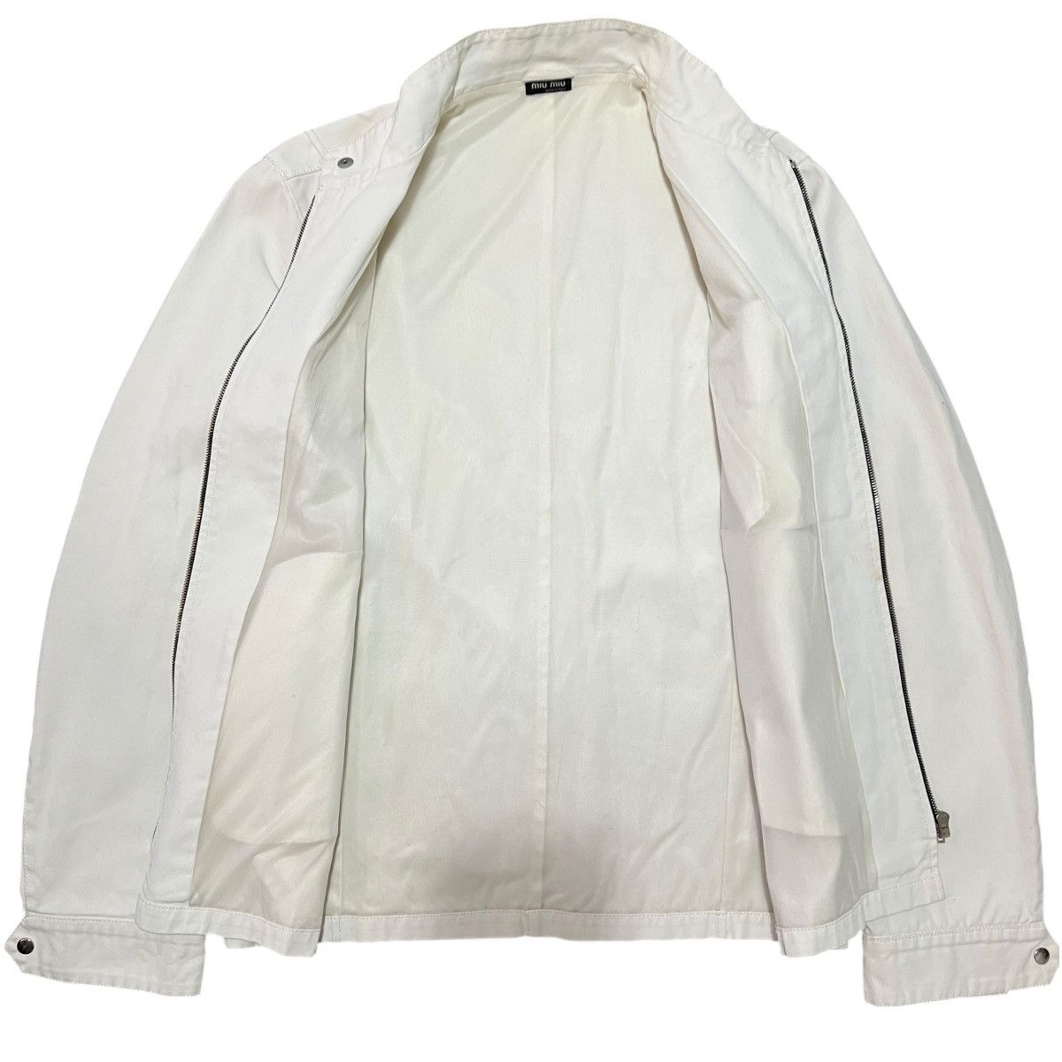 Miu Miu MIU MIU 1999 Pre Organic Cotton Racing Jacket Size US L / EU 52-54 / 3 - 4 Thumbnail