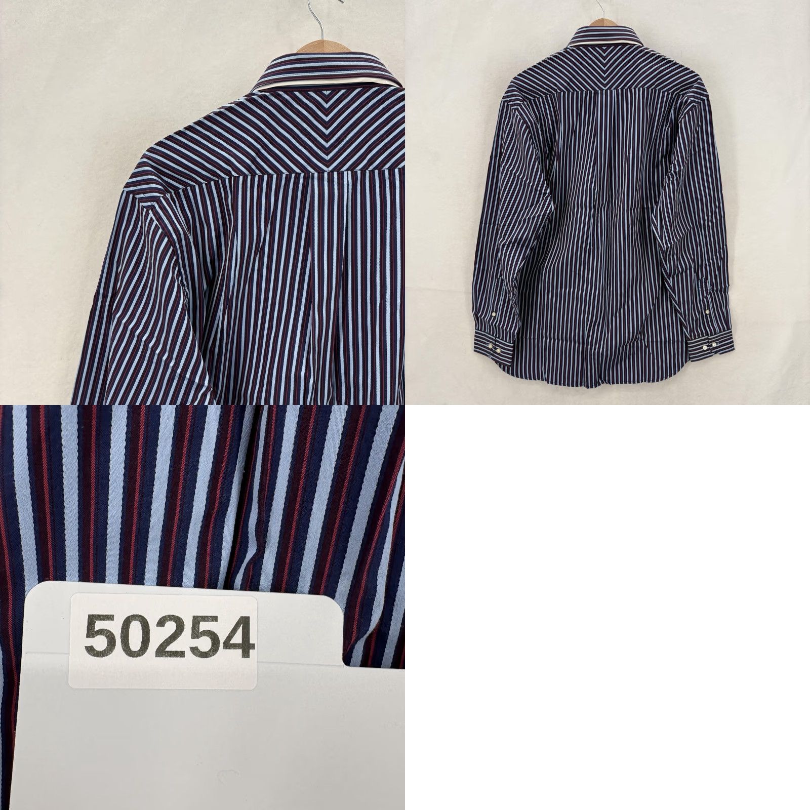 Tommy Hilfiger Tommy Hilfiger Dress Shirt Mens Medium Blue Stripe Regular Fit Long Sleeve NWT Size 40R - 9 Thumbnail