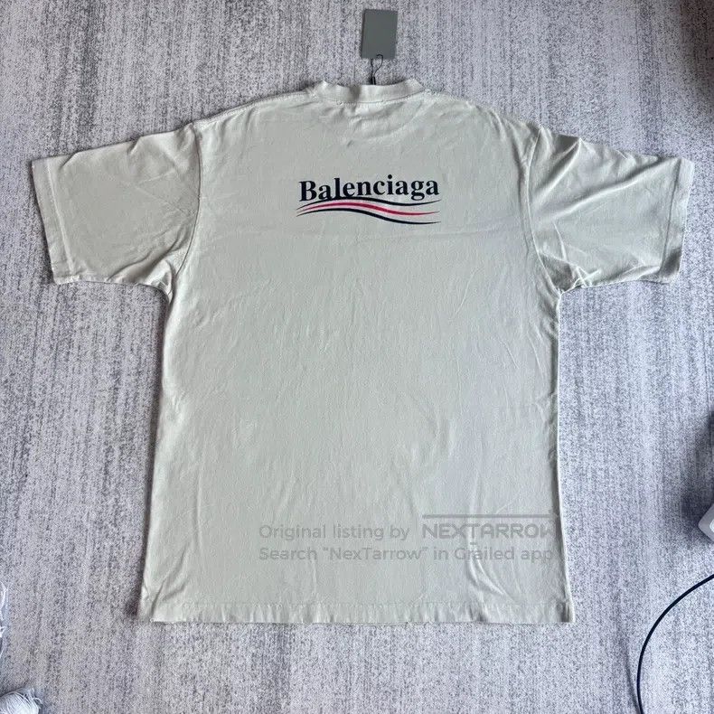 Balenciaga Balenciaga Beige cola short sleeves Size US M / EU 48-50 / 2 - 2 Thumbnail
