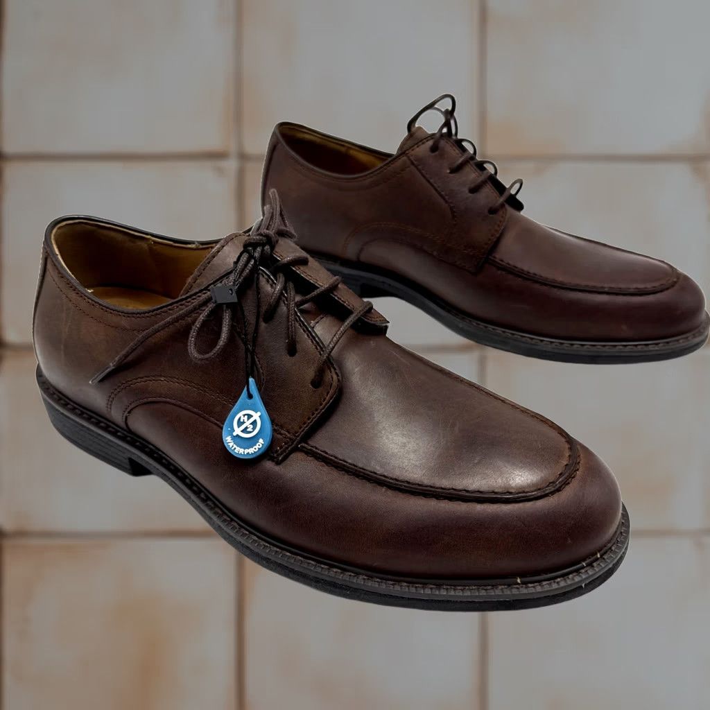 Johnston & Murphy Johnston & Murphy Warner Sheepskin Oxford Mens Size 8M Brown Lace Up Dress Shoes Size US 8 / EU 41 - 1 Thumbnail