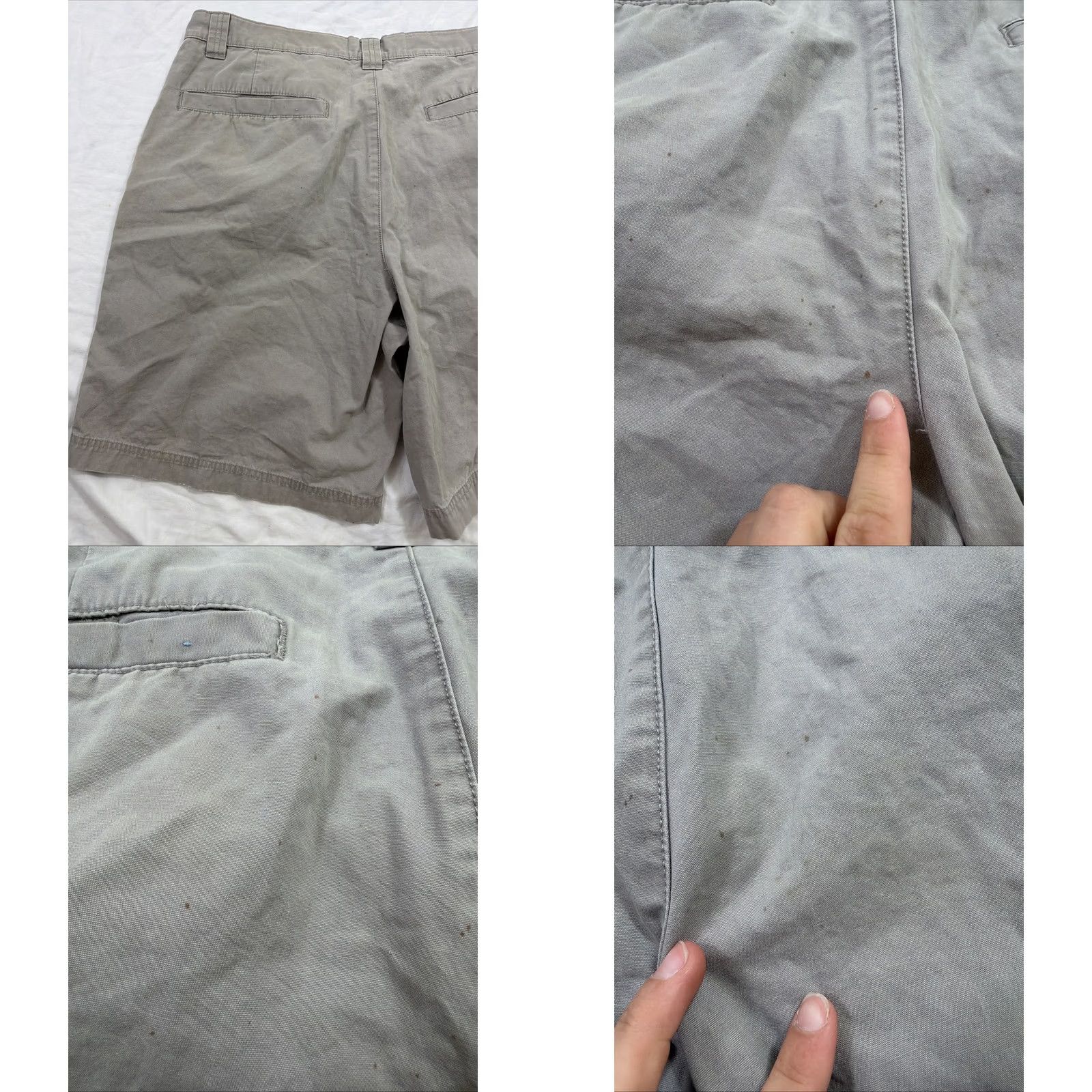 Vintage Columbia Cargo Shorts Mens 38x9 Gray Cotton Canvas Cargo Pocket Zip Flat Front Regular Rise 9in Sz 38 Shirt? Size US 38 / EU 54 - 9 Thumbnail