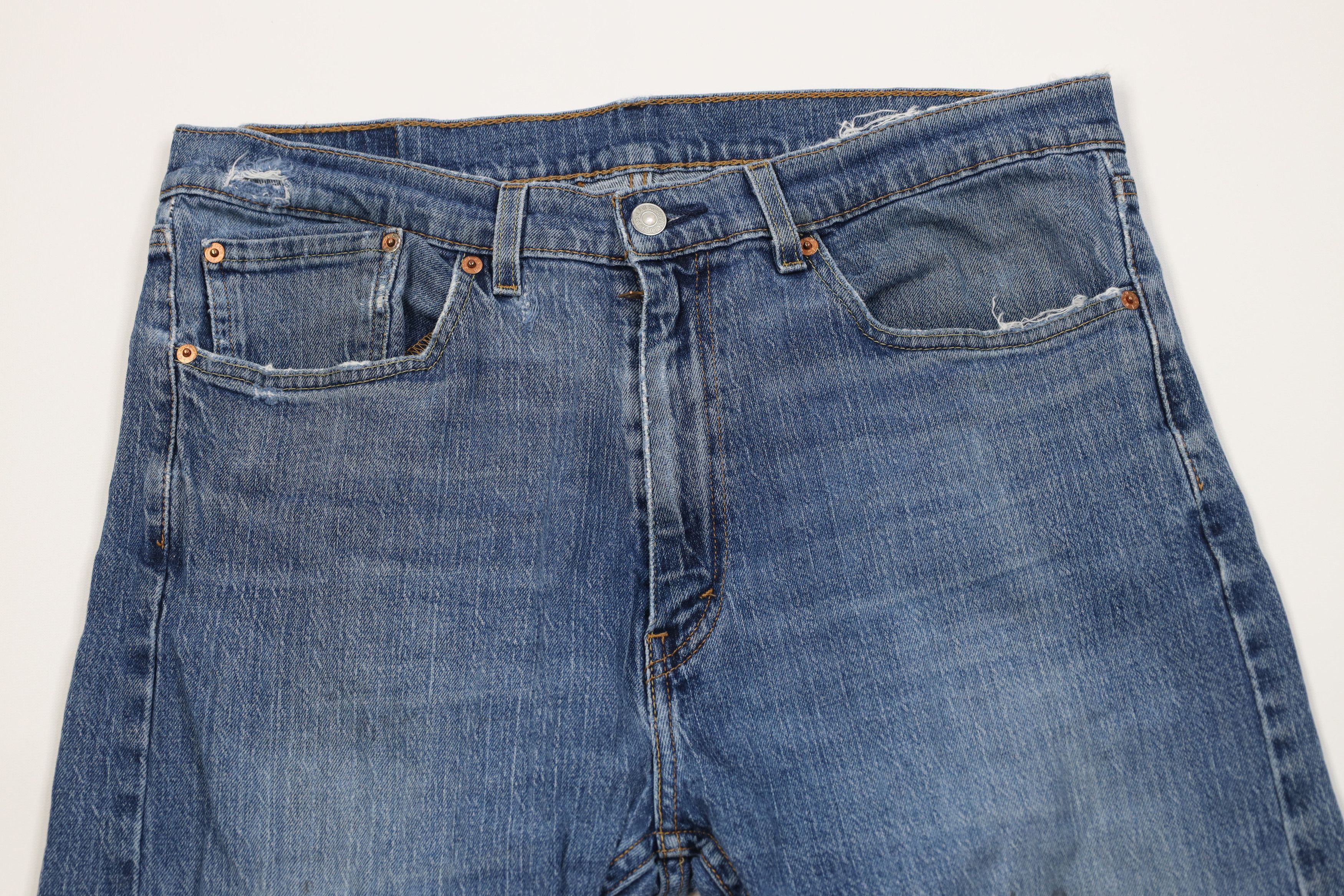 Levi's Vintage Y2K Levis 505 Regular Fit Straight Leg Denim Jeans Size US 36 / EU 52 - 2 Thumbnail