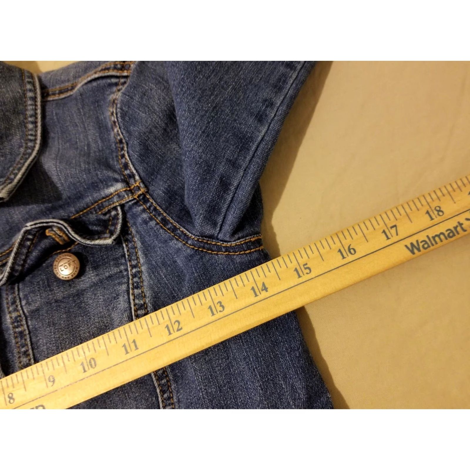 Ann Taylor Womens Ann Taylor Denim Jacket XXS Blue Cotton Denim Outer Shell Regular Size 2XS Jacket Womens Size 24" / US 00 / IT 34 - 5 Thumbnail