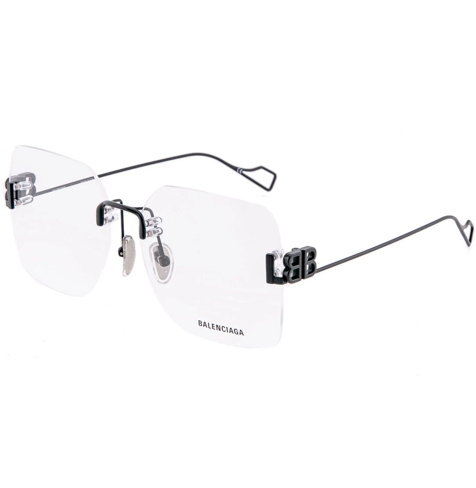 Balenciaga BALENCIAGA LOGO 0113 Black Metal Retro Eyeglass BB0113O 001 Size ONE SIZE - 5 Thumbnail