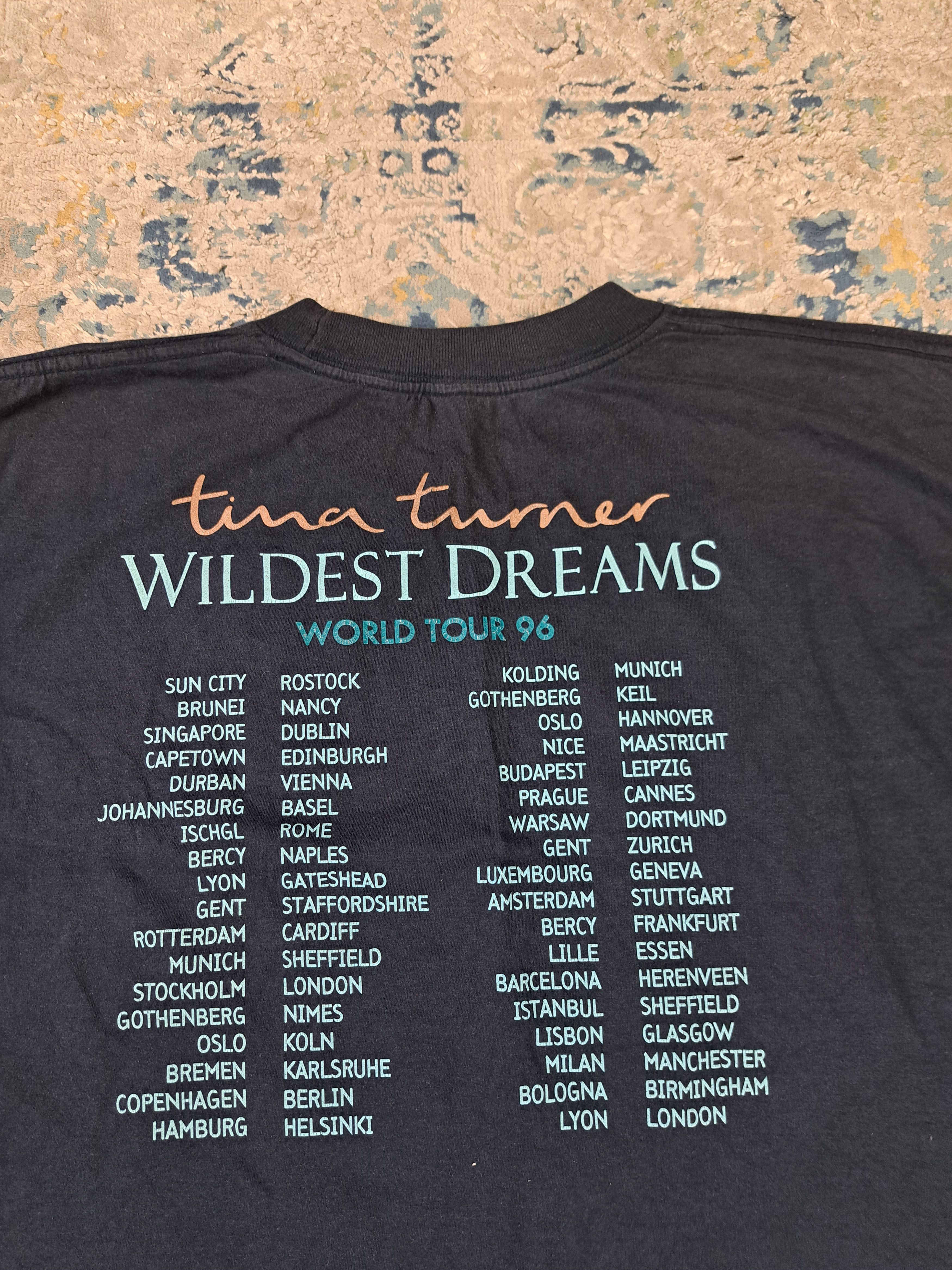 Band Tees Vintage 1996 Tina Turner Wildest Dreams World Tour Tee 90s Size US XL / EU 56 / 4 - 4 Thumbnail