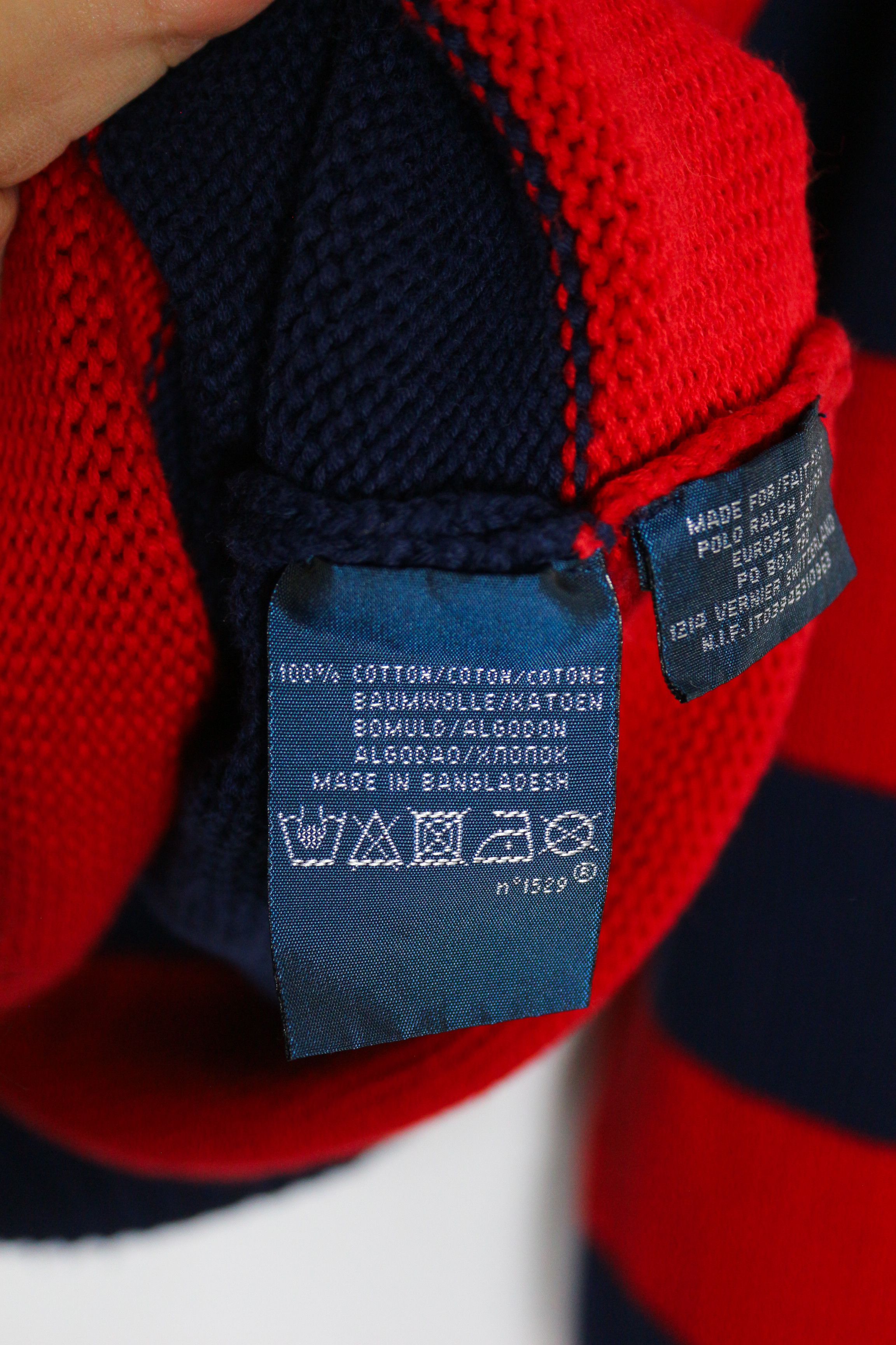 Polo Ralph Lauren Polo Ralph Lauren Logo Wide Striped Knit Sweater Size US XL / EU 56 / 4 - 5 Thumbnail