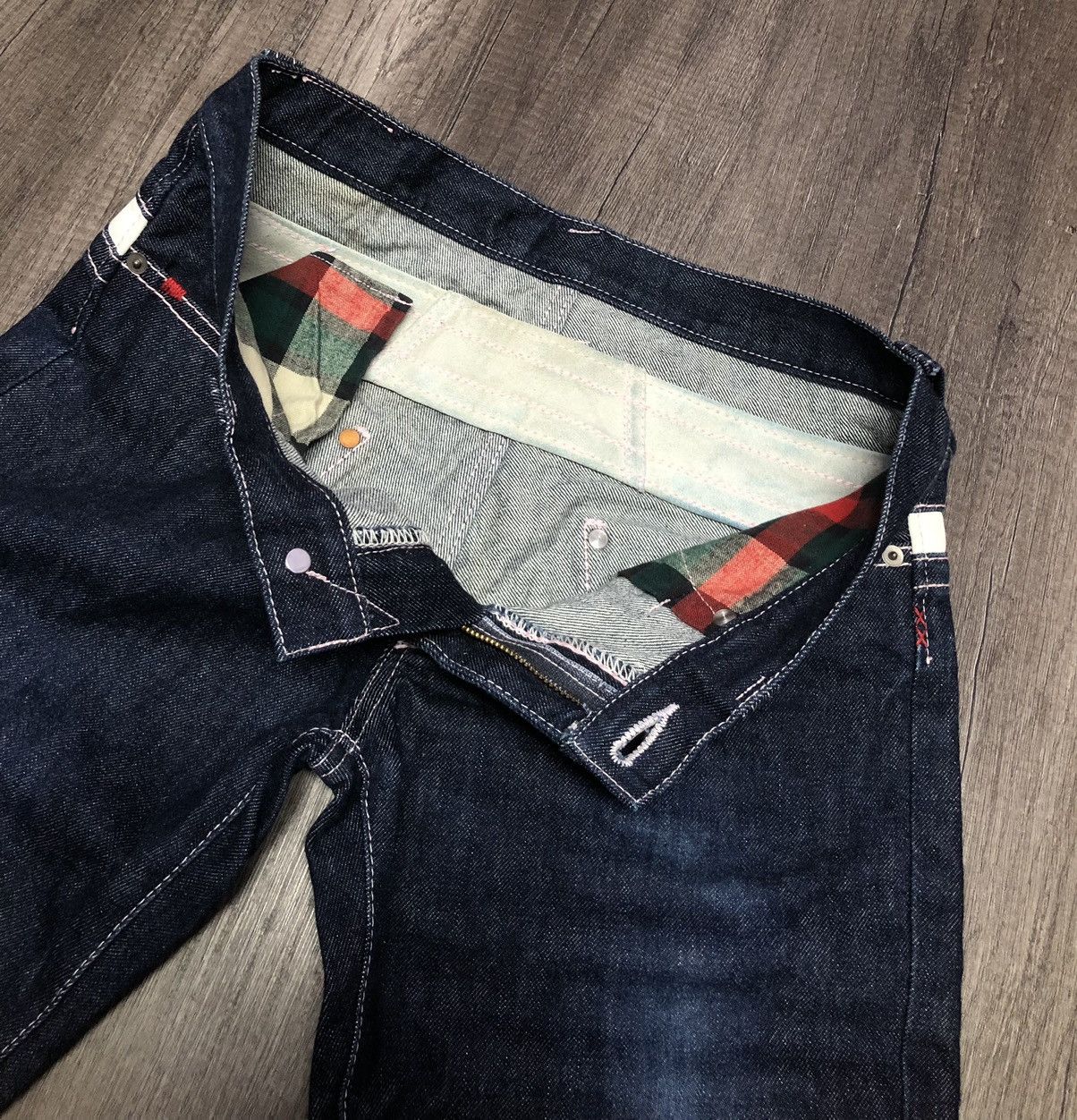 Designer × Japanese Brand × Vintage Vintage Chopper Tooth Denim Jeans Rare Design Unisex Size US 30 / EU 46 - 8 Thumbnail