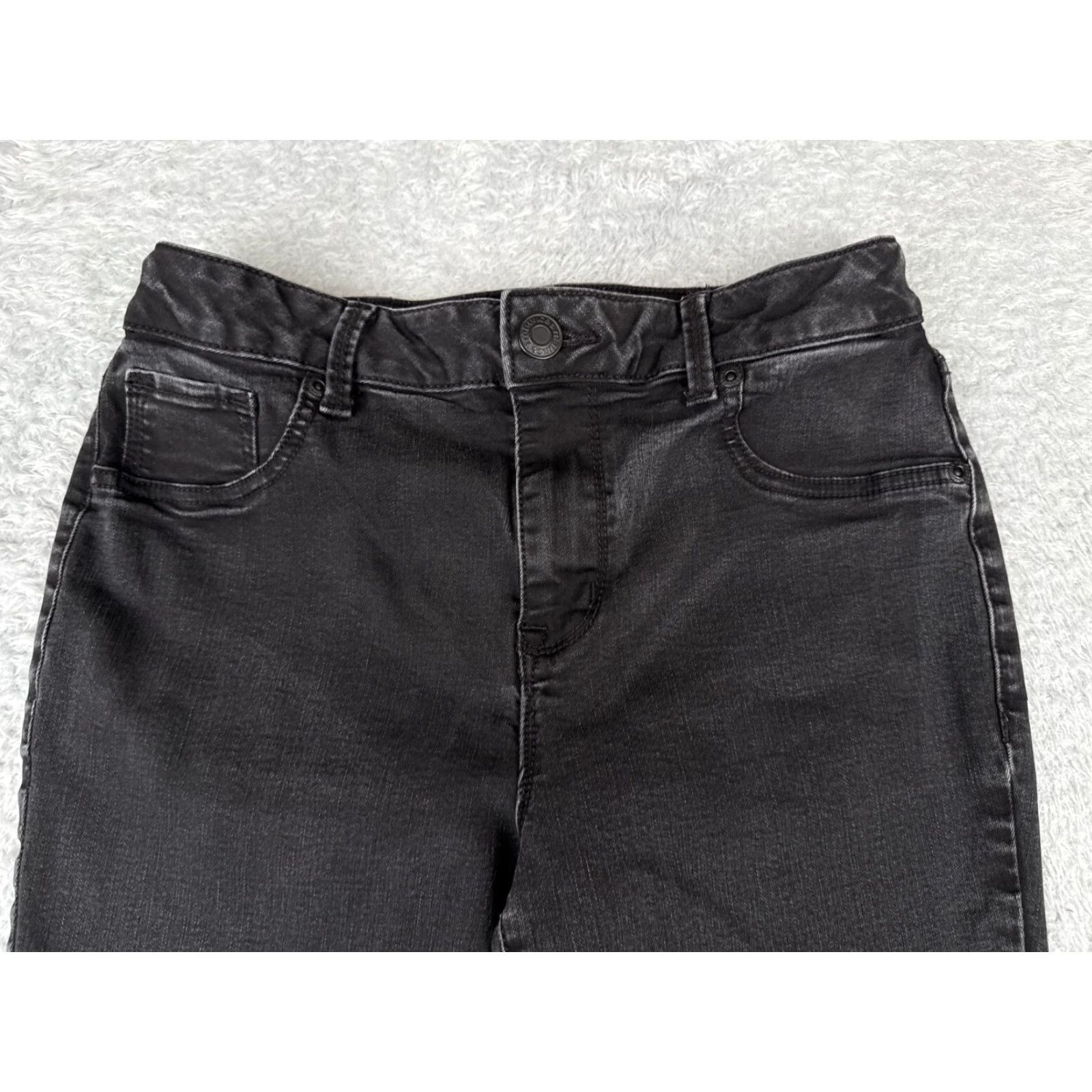 Vintage Maurices Jeans Womens Slim Skinny Mid Rise Black Cotton Blend 27x26 5-Pocket Denim Size 27" / US 4 / IT 40 - 4 Thumbnail