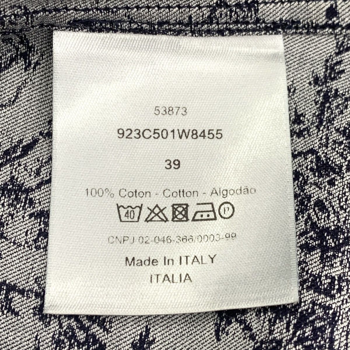Dior Dior Blue All-over Pattern Printed Long Sleeve Shirt K26WX Size US S / EU 44-46 / 1 - 7 Thumbnail