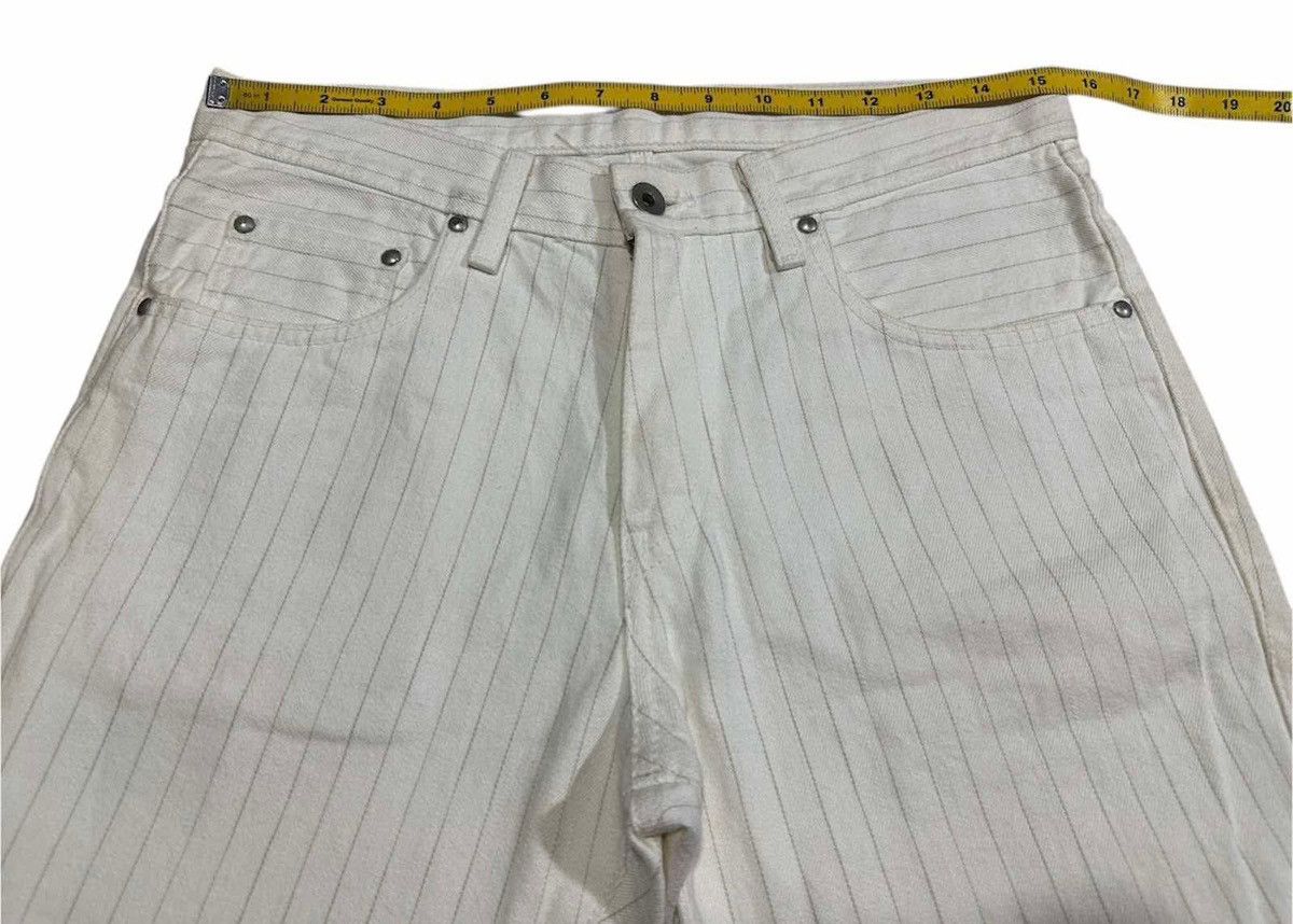 5351 POUR LES HOMMES 🔥Y2K Archived Abahouse Flared Denim Bootcut White Striped Size US 31 - 12 Thumbnail