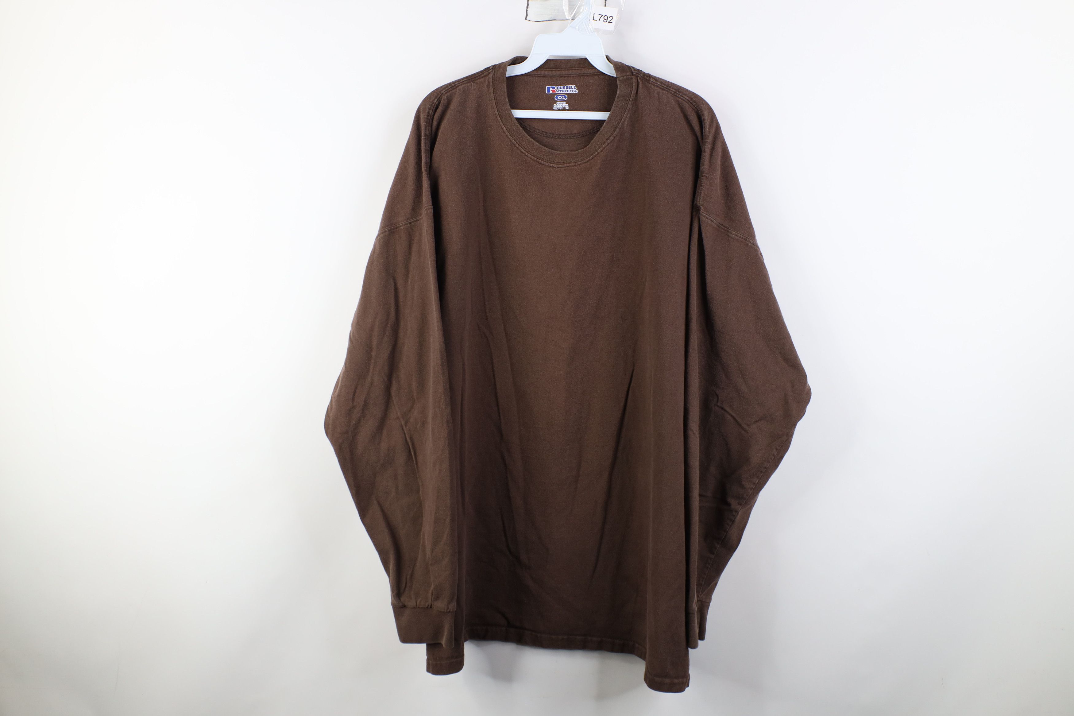 Russell Athletic Vintage Y2K Russell Athletic Long Sleeve T-Shirt Brown Size US XXL / EU 58 / 5 - 1 Thumbnail