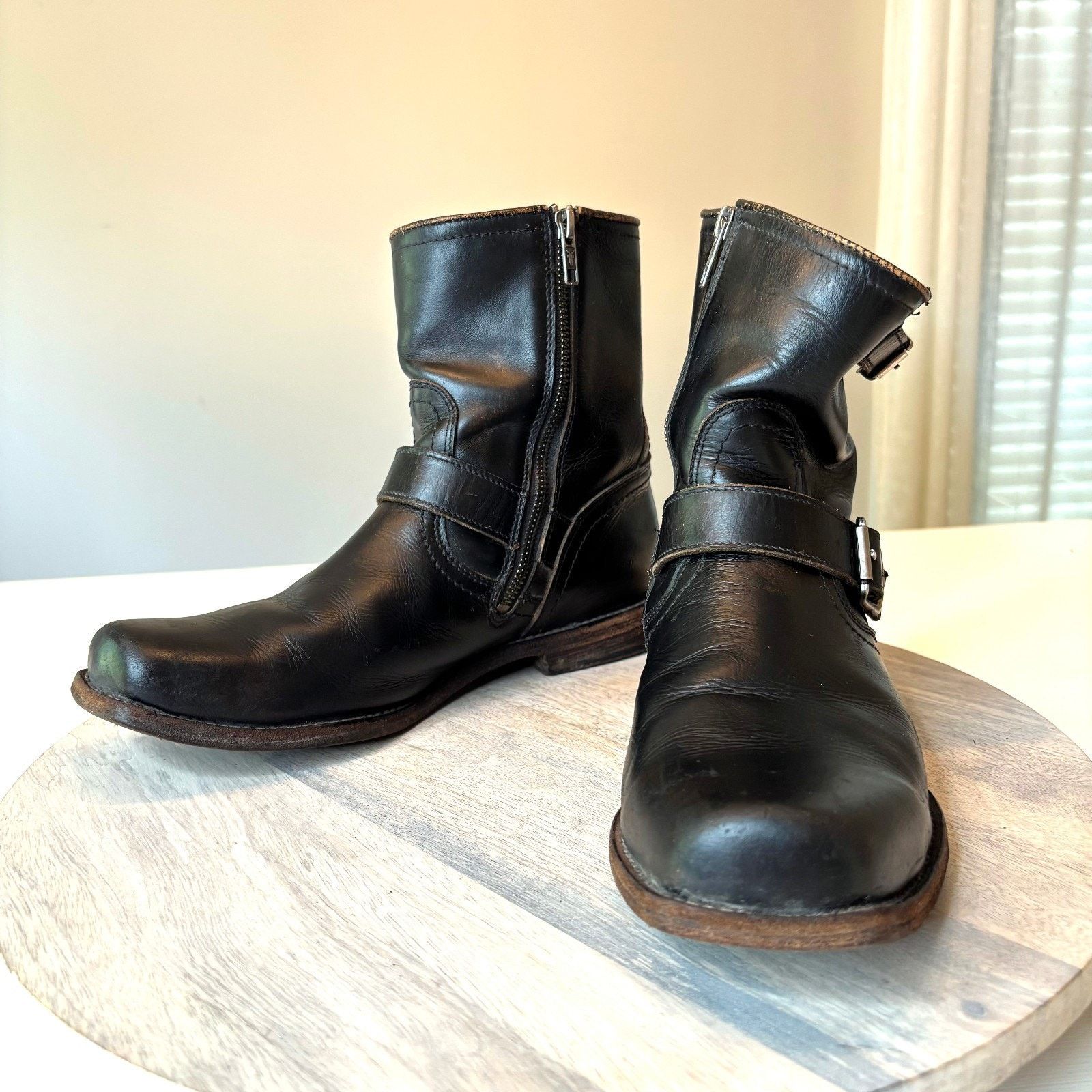 Frye Frye Women's Veronica Boots Size 9.5 D Buckle Strap Moto Size US 9.5 / IT 39.5 - 4 Thumbnail