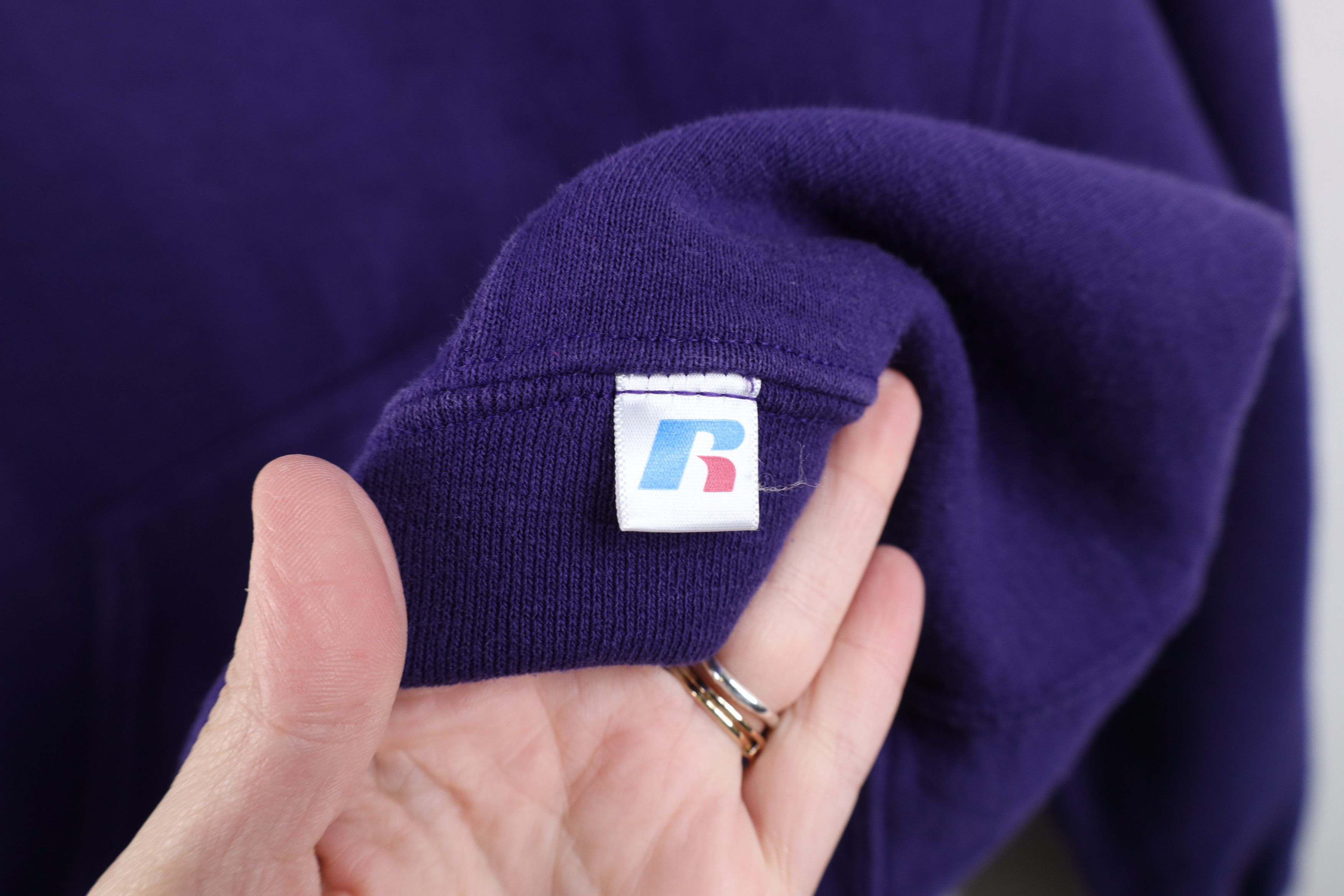 Russell Athletic Vintage 90s Y2K Russell Athletic Hoodie Sweatshirt Purple Size US L / EU 52-54 / 3 - 4 Thumbnail