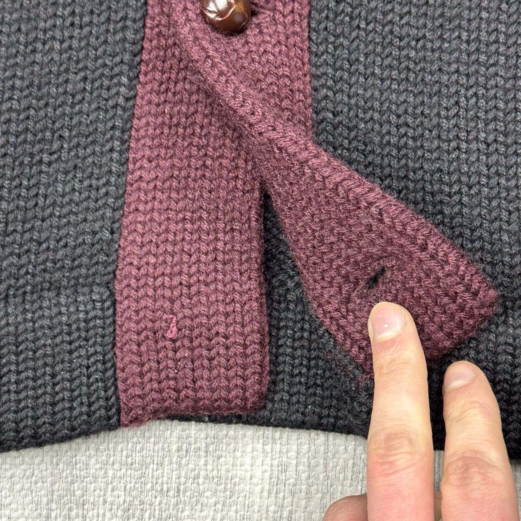 Polo Ralph Lauren Vintage Polo Ralph Lauren Wool Knit Cardigan Men M Fall Black Maroon 90s Shawl Collar Pockets Size US M / EU 48-50 / 2 - 5 Thumbnail