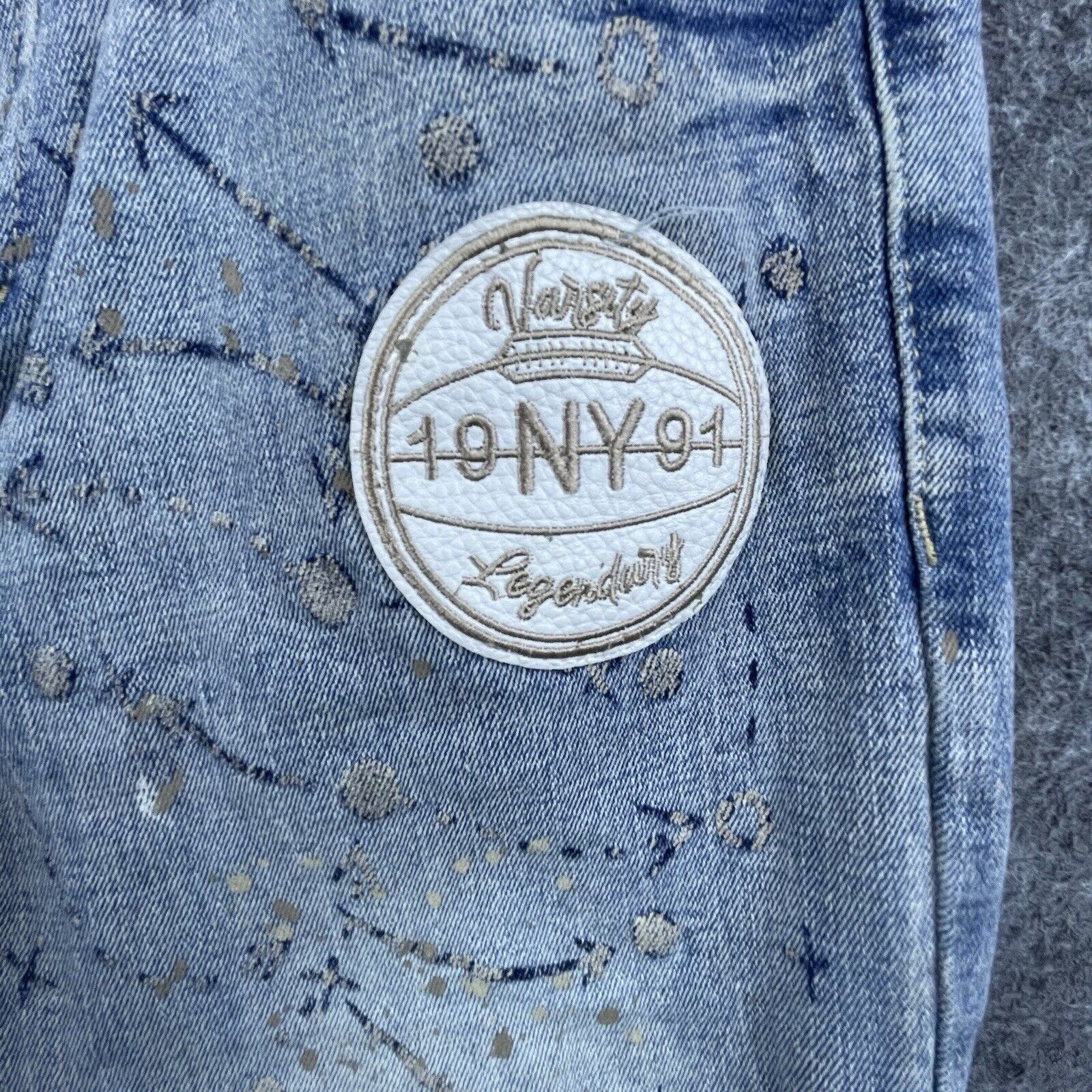 Smoke Rise Smoke Rise Jeans Mens 30 Skinny Paint Ripped Patches Varsity Size US 30 / EU 46 - 5 Thumbnail