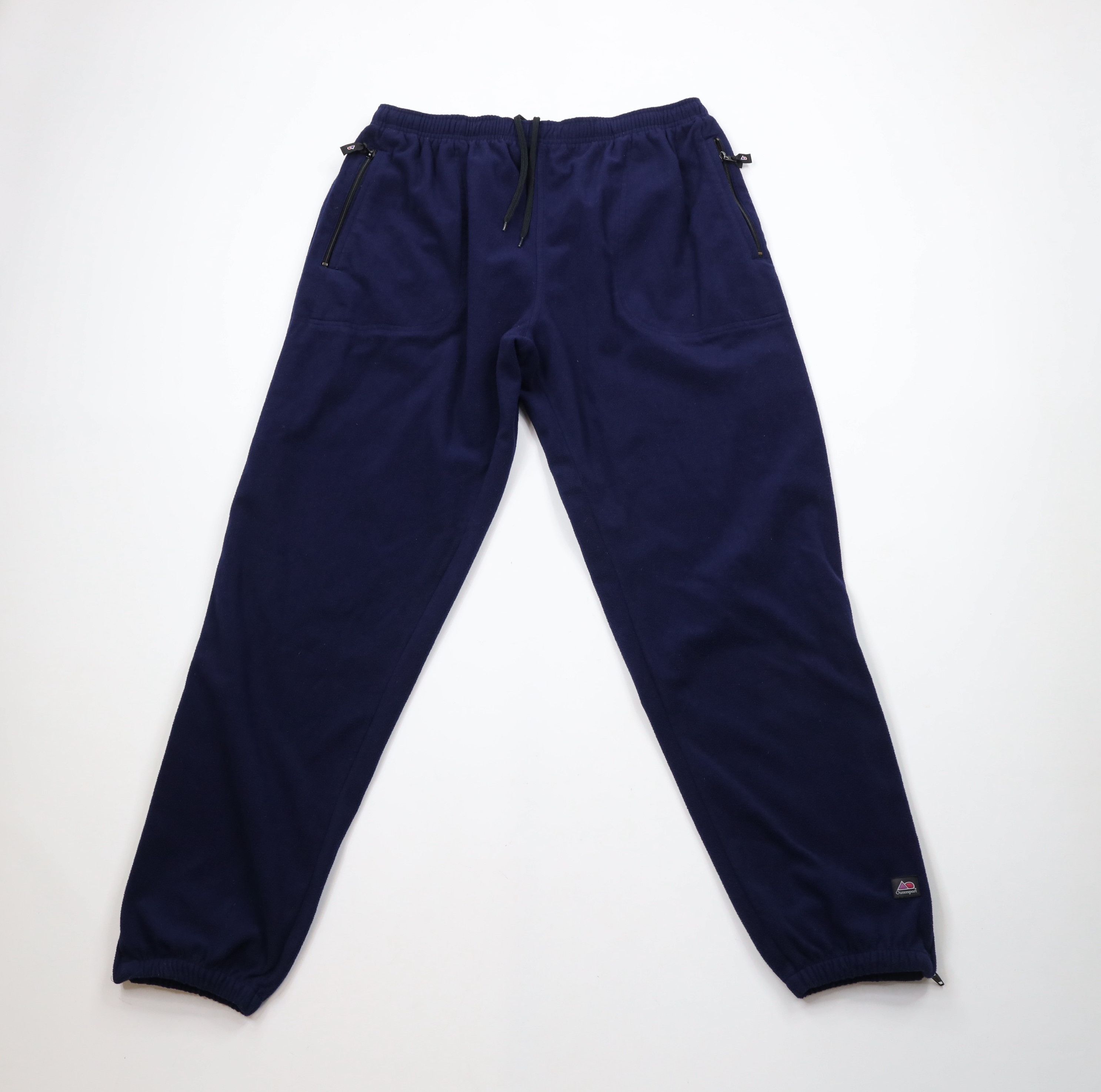 Vintage Vintage 90s Streetwear Fleece Cuffed Sweatpants Joggers Blue Size US 36 / EU 52 - 1 Thumbnail