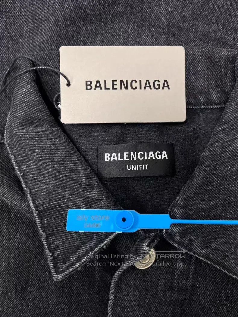 Balenciaga Balenciaga Letter Printed Single Breasted Long Sleeve Deni Size XS / US 0-2 / IT 36-38 - 5 Thumbnail