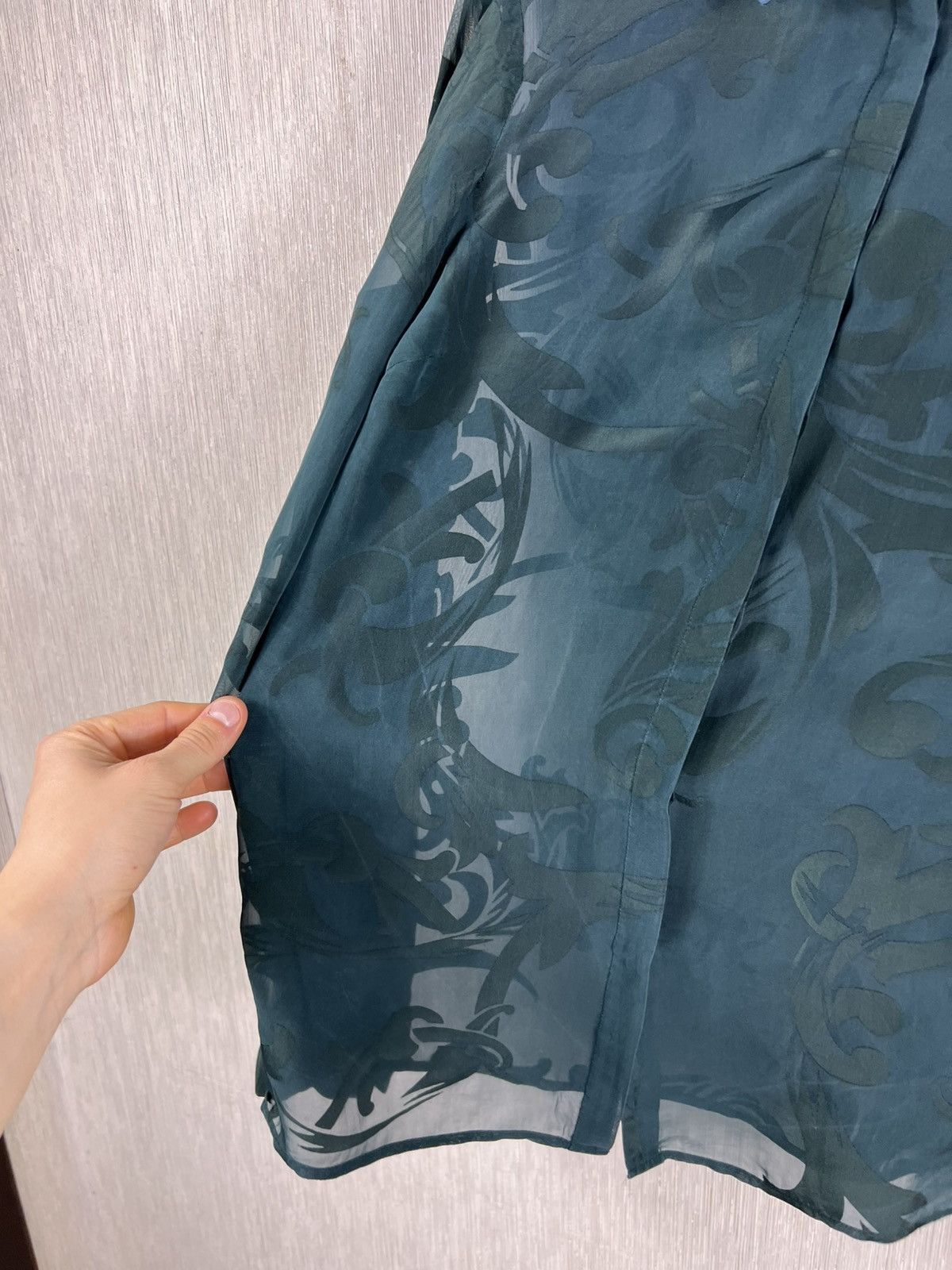Versace Versace Collection transparent floral luxury shirt old money Size S / US 4 / IT 40 - 15 Thumbnail