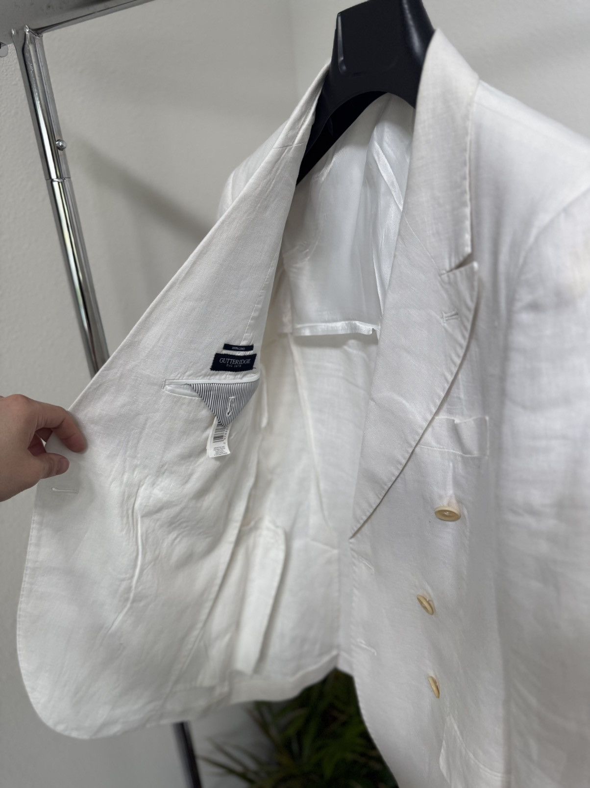 Other 100% Linen Gutteridge Double Breasted Blazer and Trousers Size 34R - 2 Thumbnail