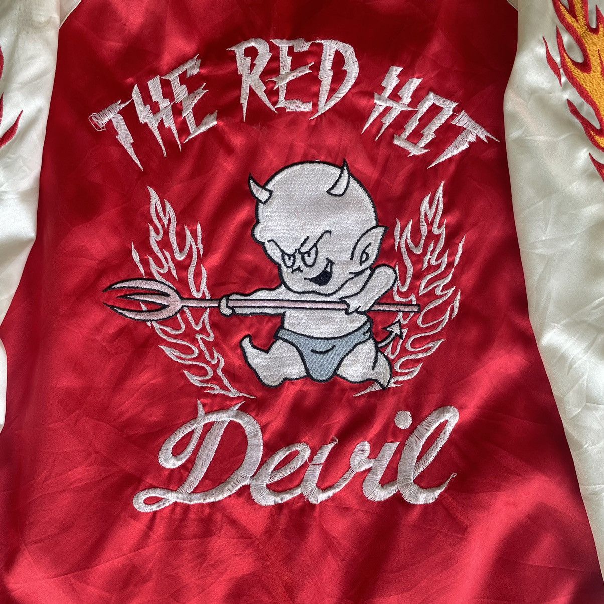 Hysteric Glamour Red Hot Devil Flame Embroidery Sukajan Souvier Bomber Jacket Size US S / EU 44-46 / 1 - 13 Thumbnail