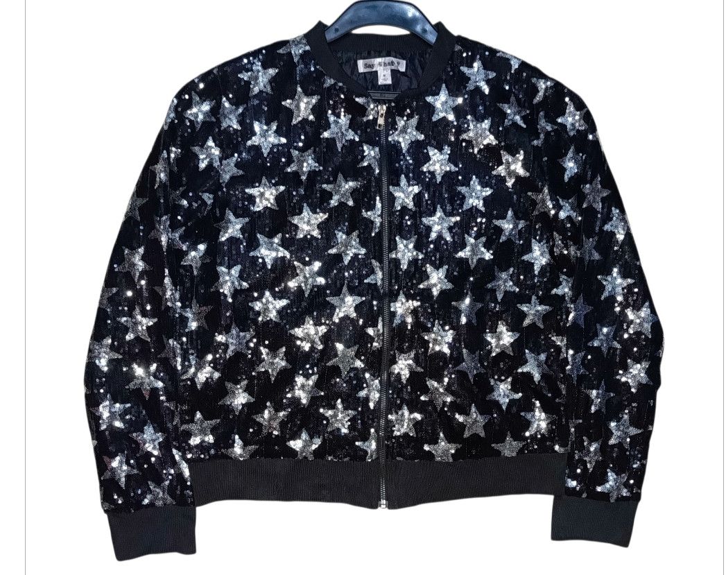 Other 2000's Japan bomber full of sparkling stars Size M / US 6-8 / IT 42-44 - 2 Thumbnail