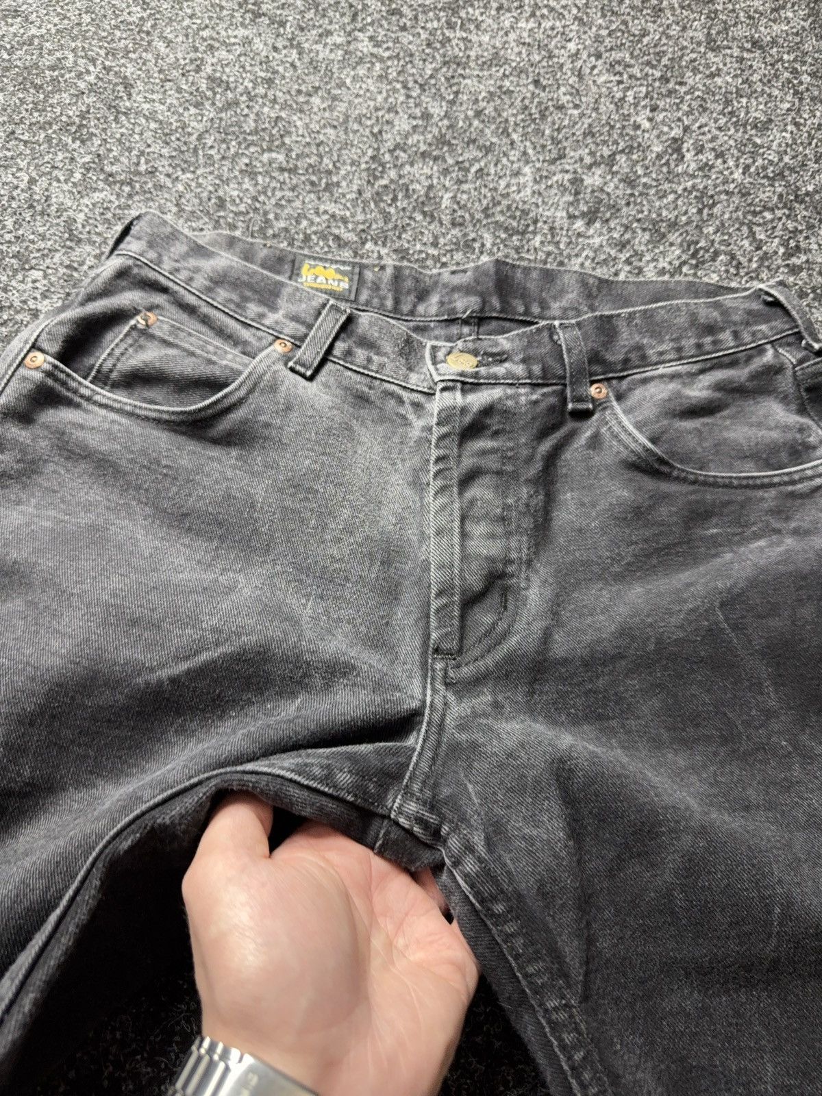 Lee Vintage 00s Lee Faded Black Jeans W34 Faded Straight Y2K Size US 31 - 8 Thumbnail